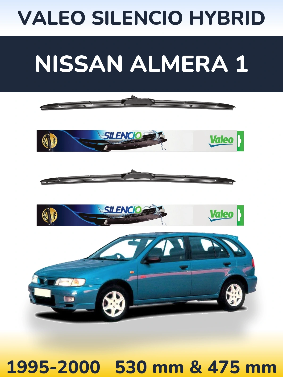 Torkarblad Valeo Silencio Hybrid för Nissan Almera 1