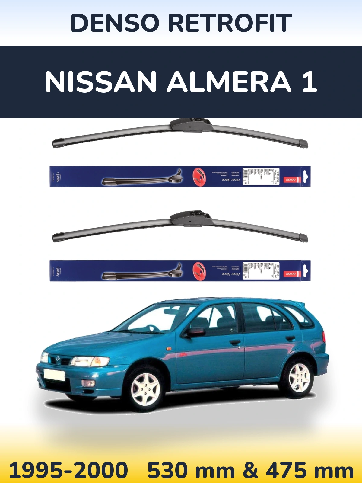 Torkarblad Denso Retrofit för Nissan Almera 1