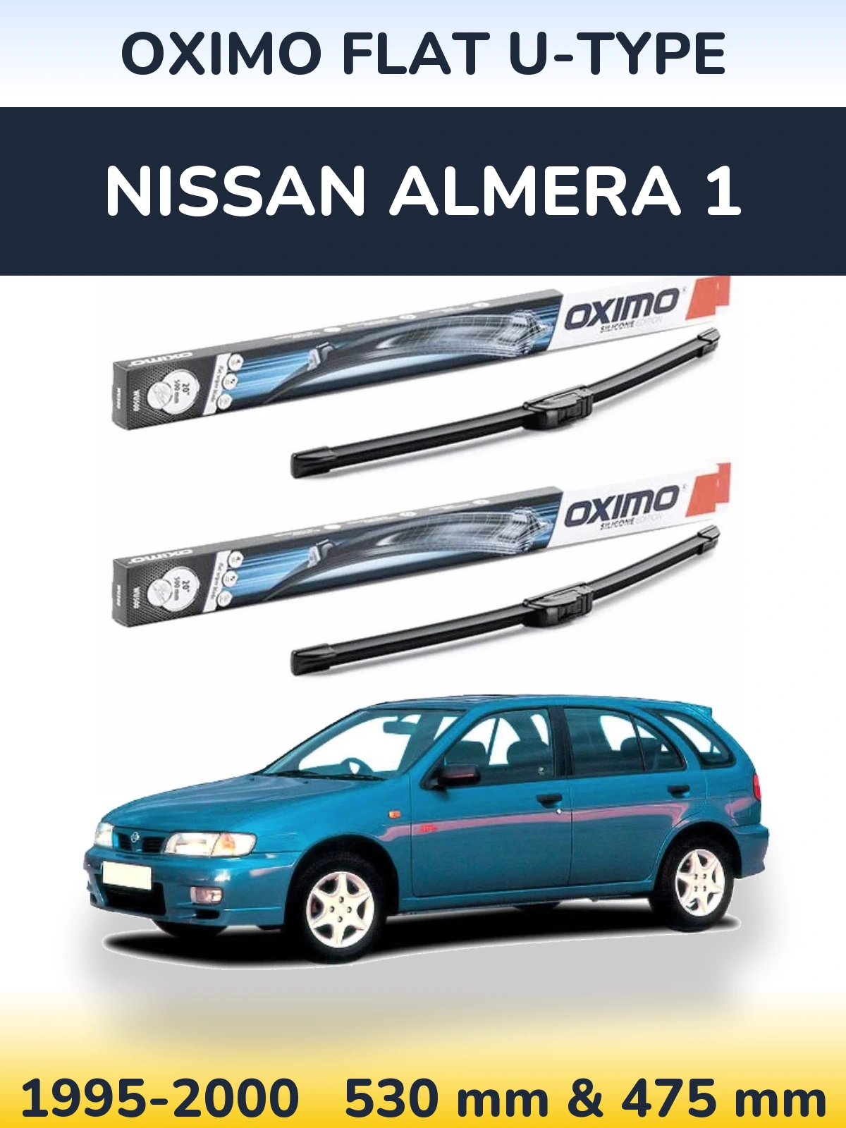 Torkarblad Oximo Flat U-type för Nissan Almera 1