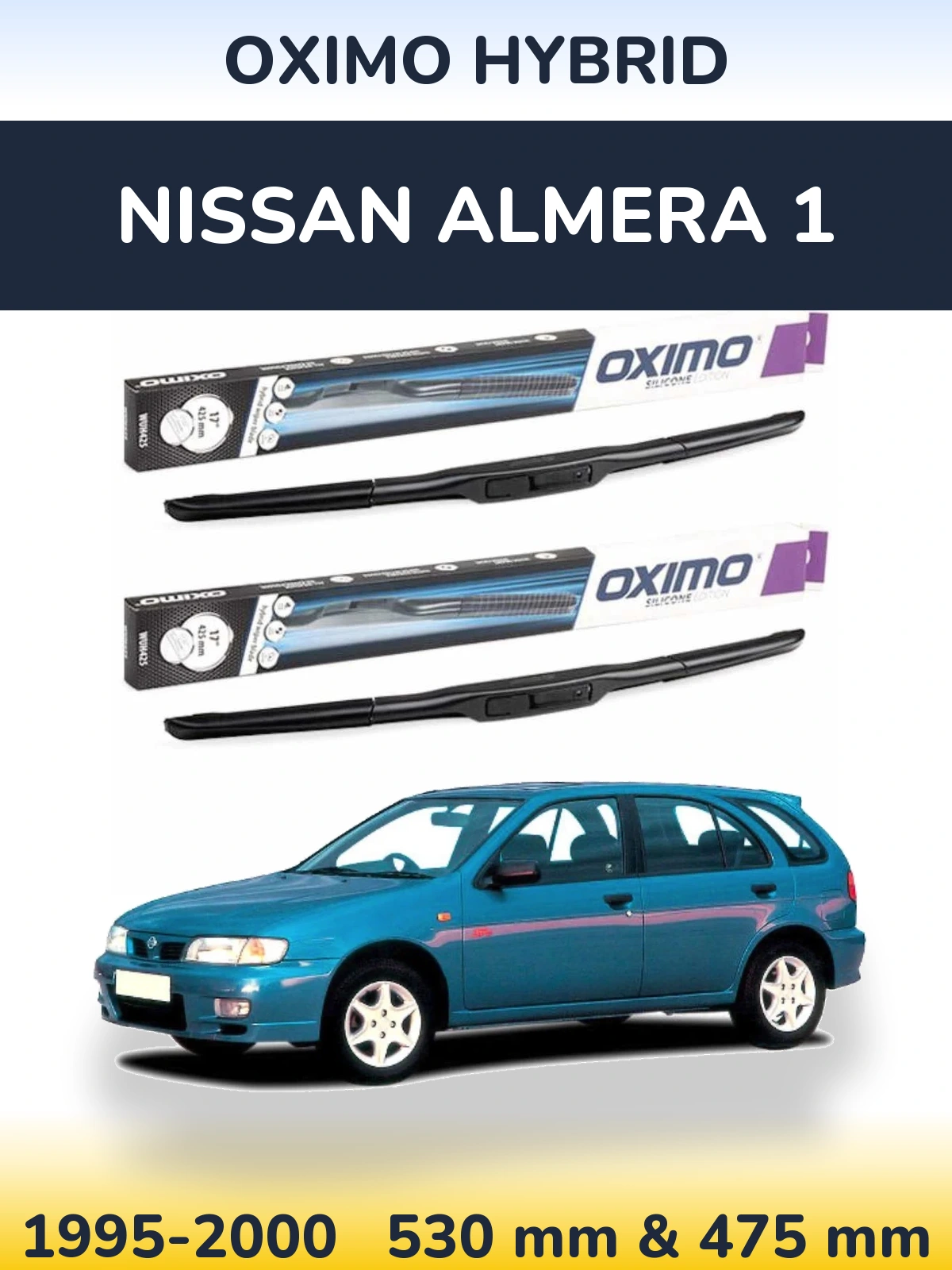 Torkarblad Oximo Hybrid för Nissan Almera 1