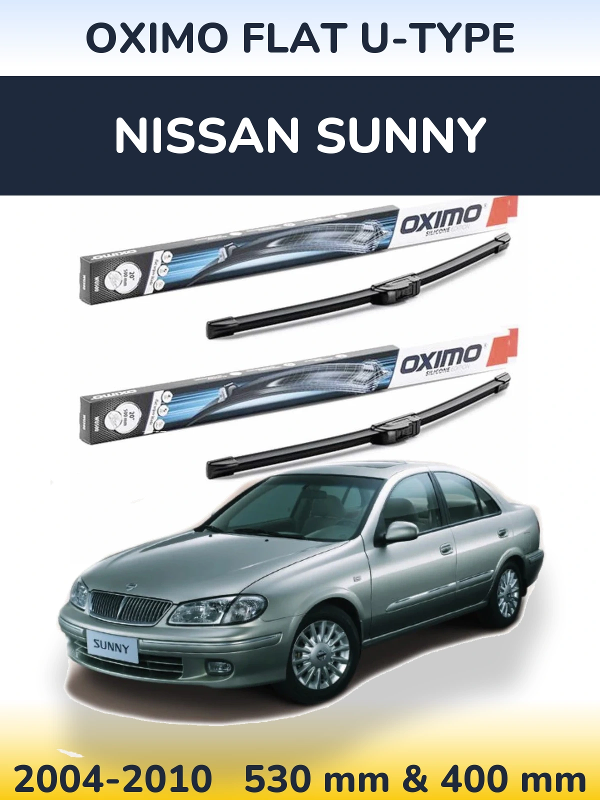 Torkarblad Oximo Flat U-type för Nissan Sunny