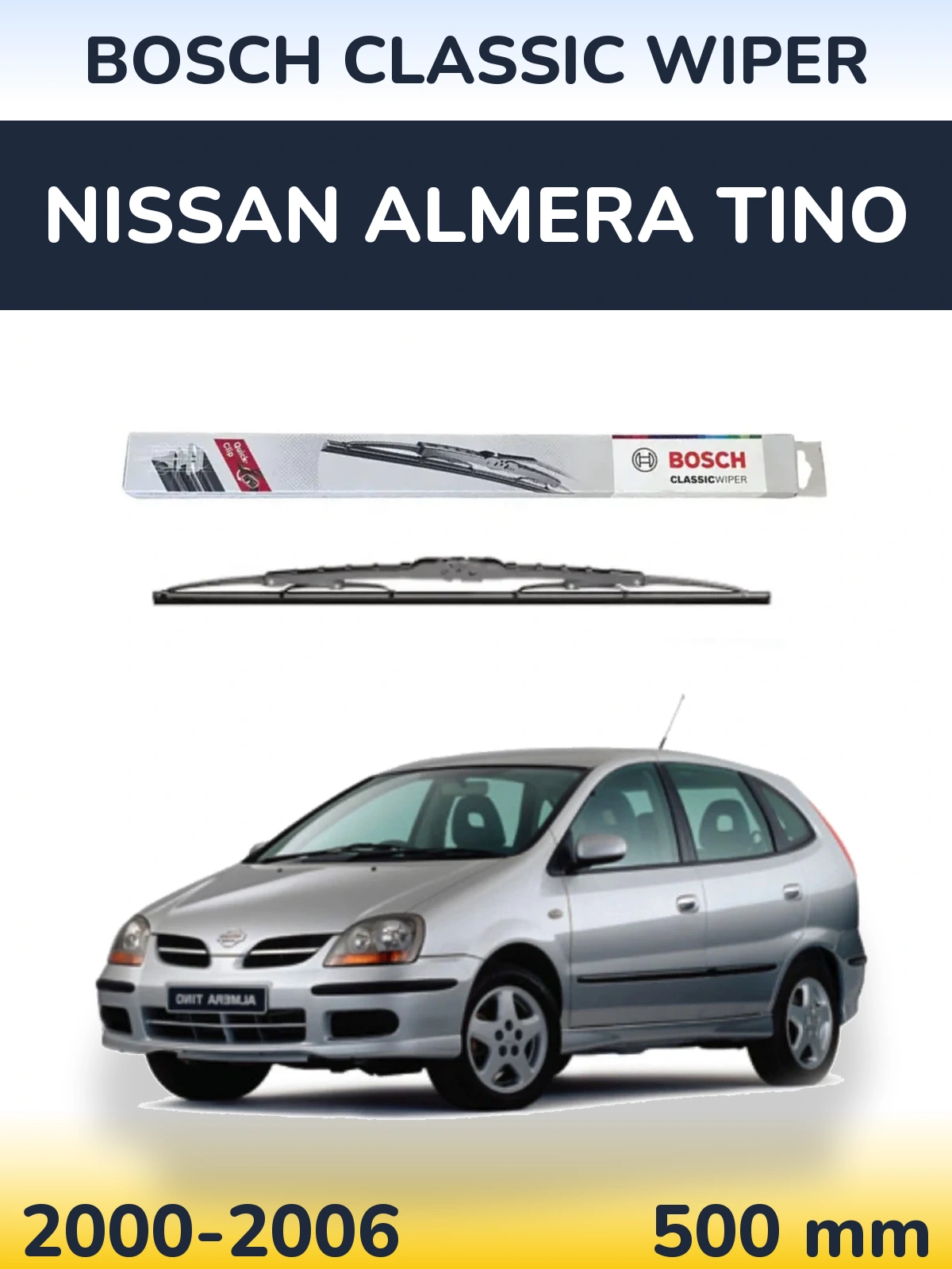 Torkarblad BOSCH Classic Wiper för Nissan Almera Tino
