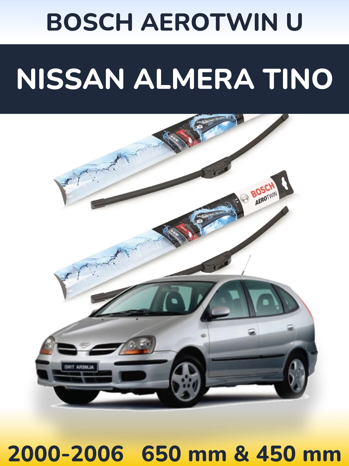 Torkarblad BOSCH AeroTwin U för Nissan Almera Tino
