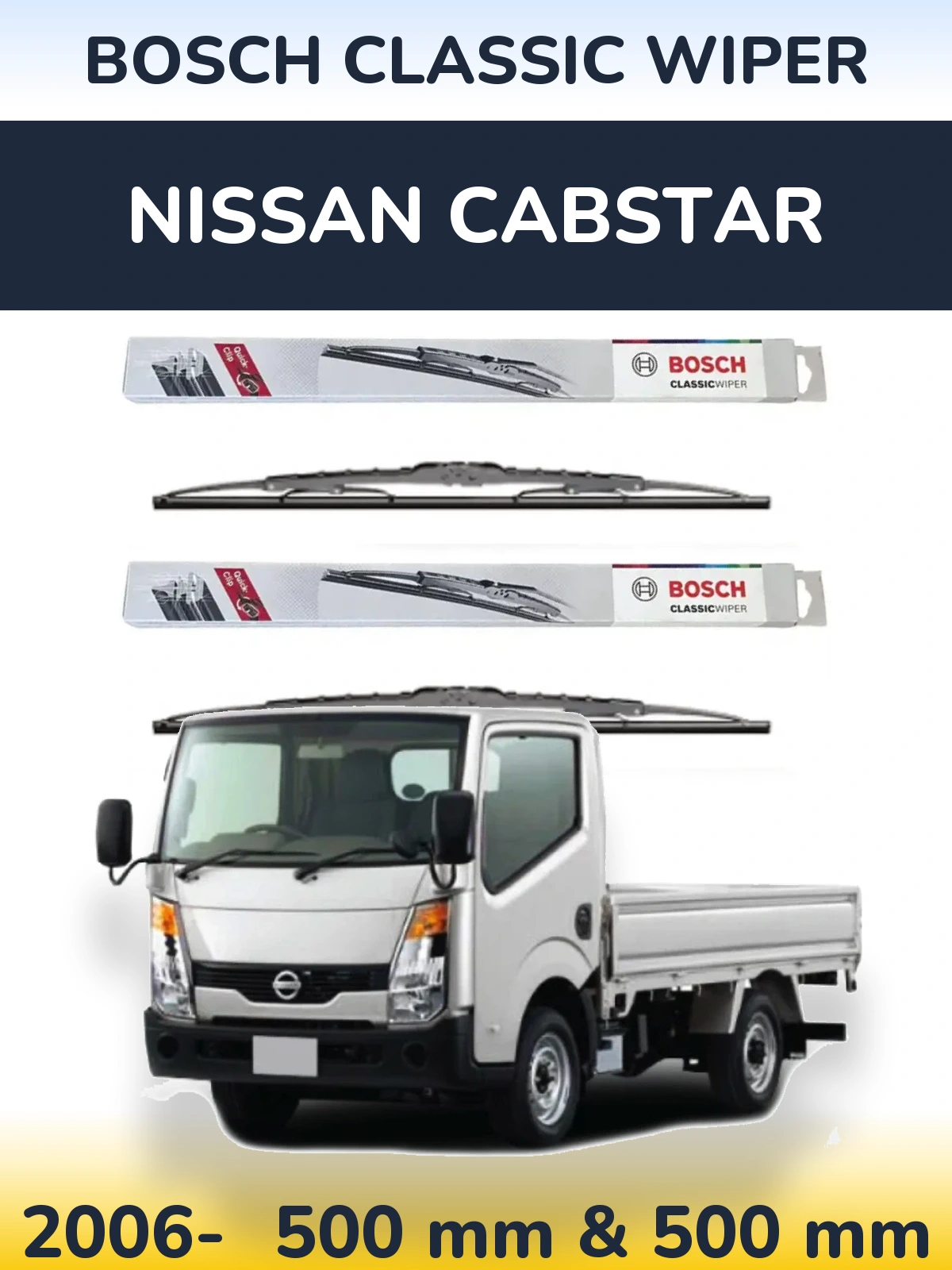 Torkarblad BOSCH Classic Wiper för Nissan Cabstar