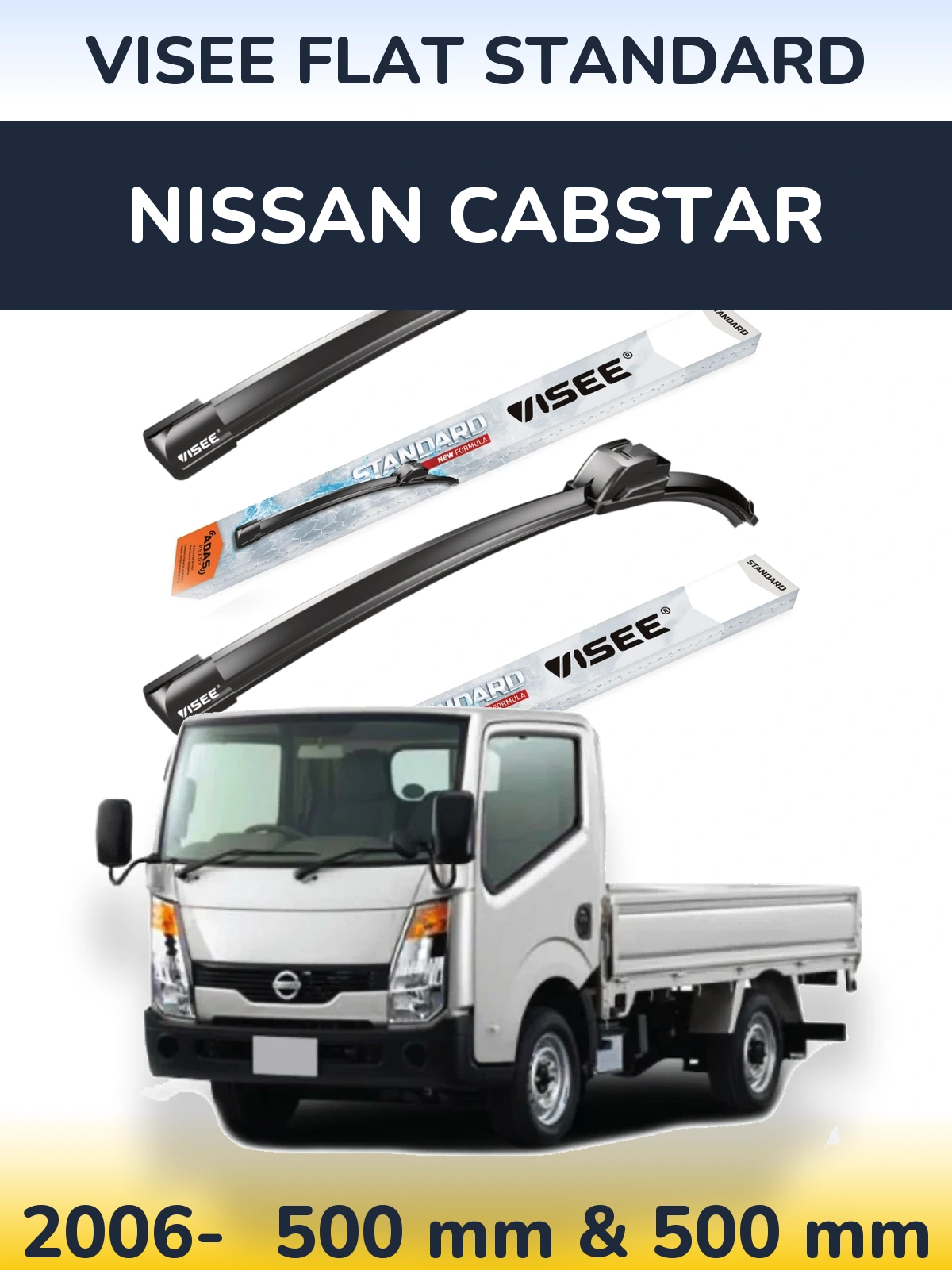 Torkarblad VISEE FLAT STANDARD för Nissan Cabstar