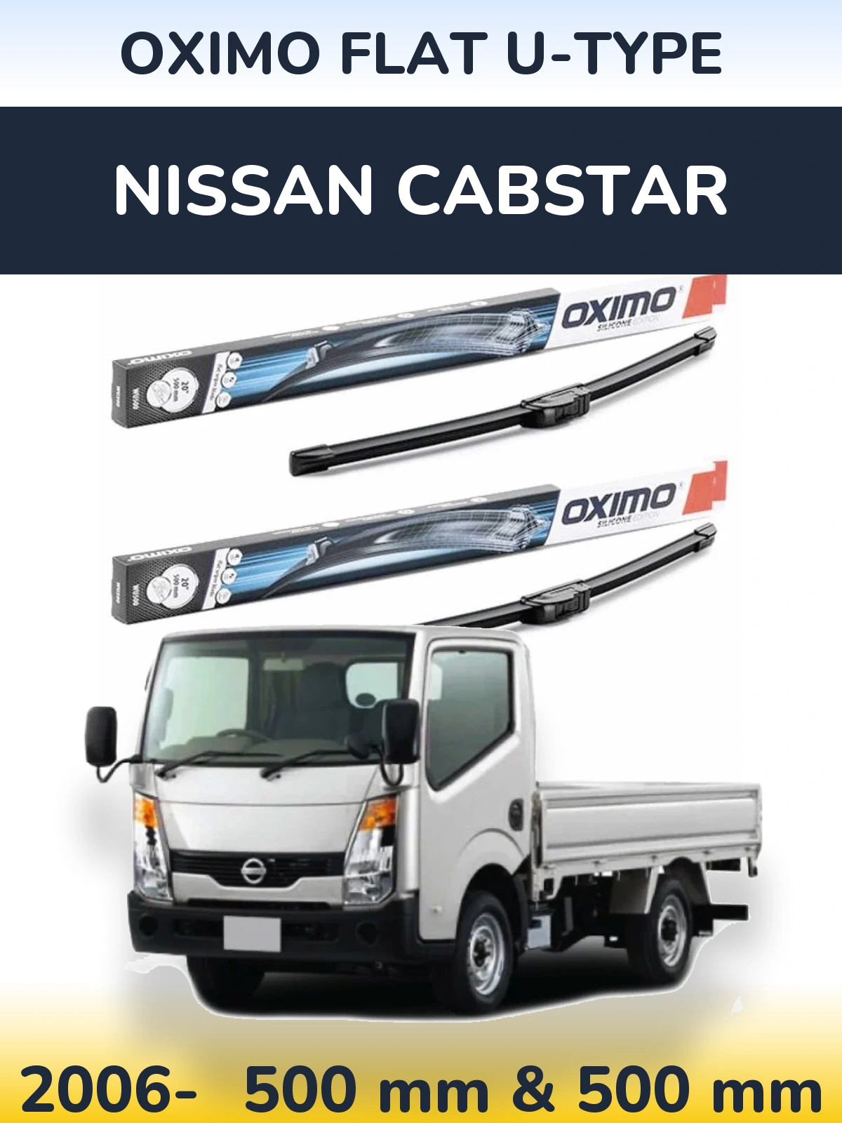 Torkarblad Oximo Flat U-type för Nissan Cabstar