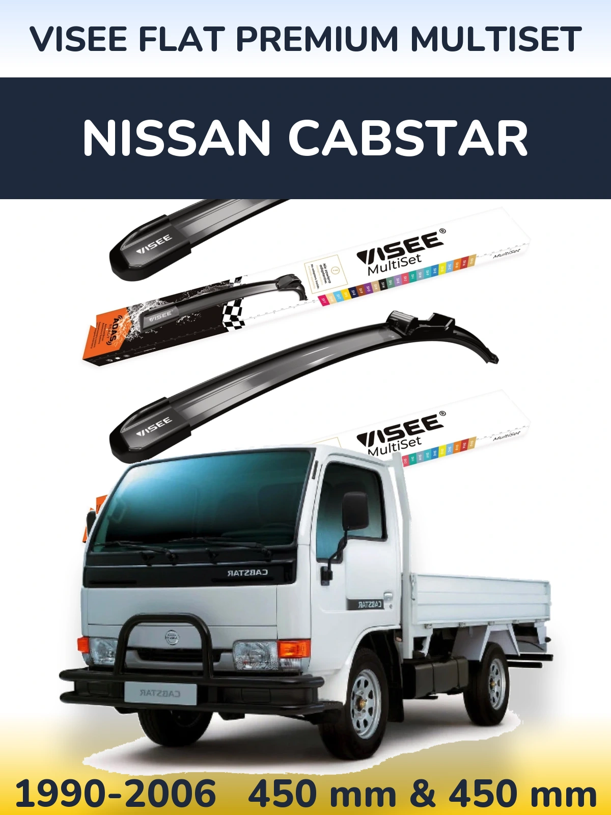 Torkarblad VISEE FLAT PREMIUM MultiSet för Nissan Cabstar