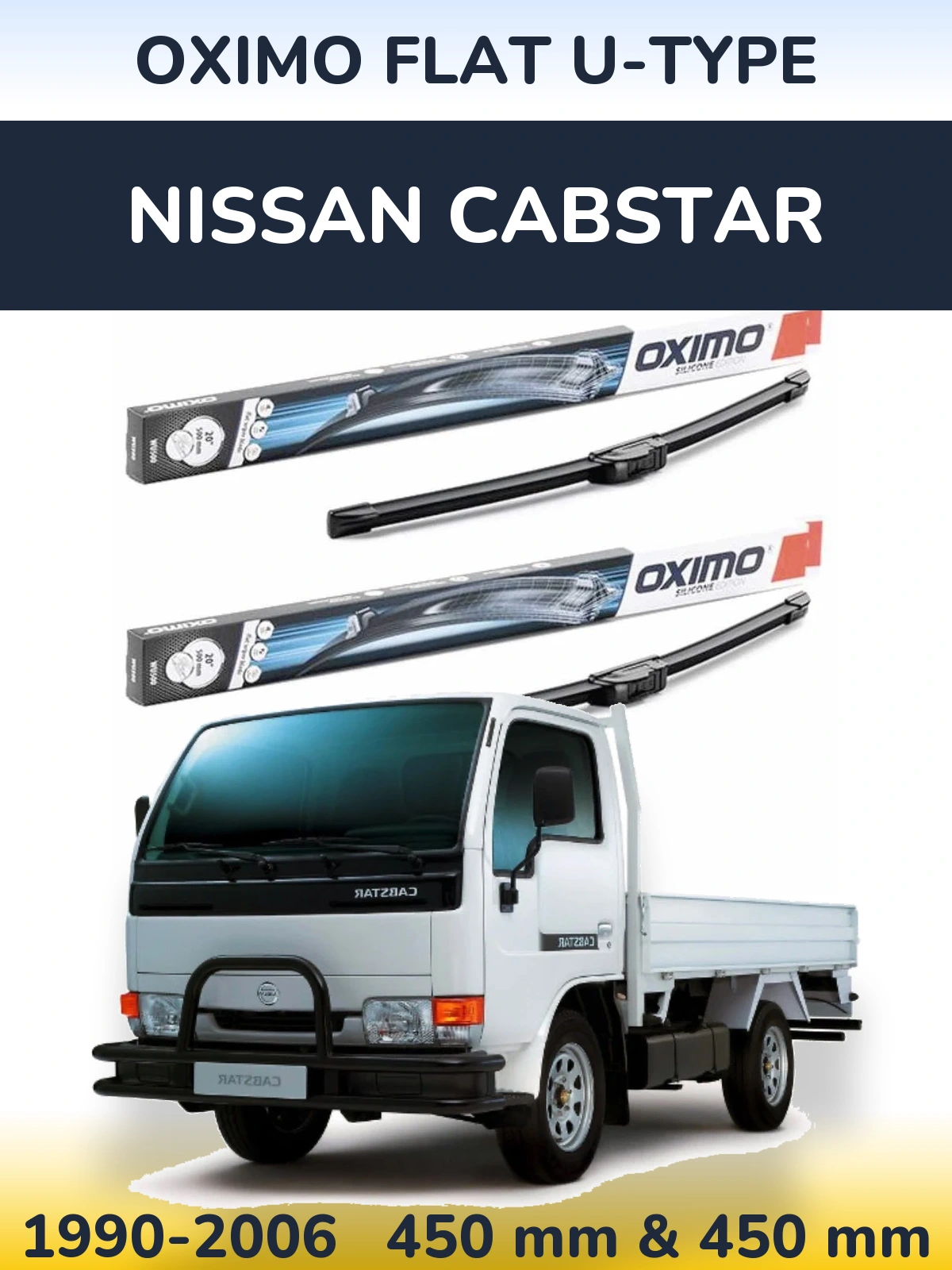 Torkarblad Oximo Flat U-type för Nissan Cabstar