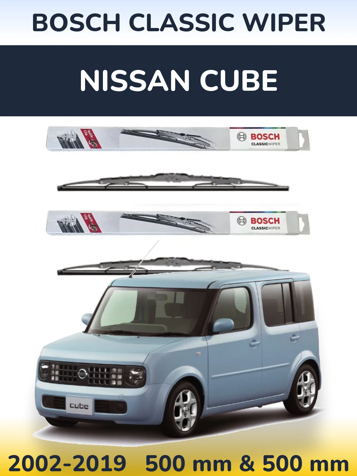 Torkarblad BOSCH Classic Wiper för Nissan Cube