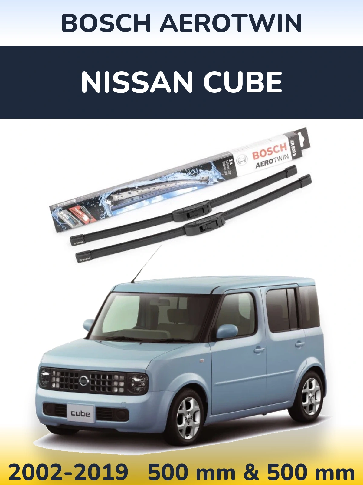 Torkarblad BOSCH AeroTwin för Nissan Cube