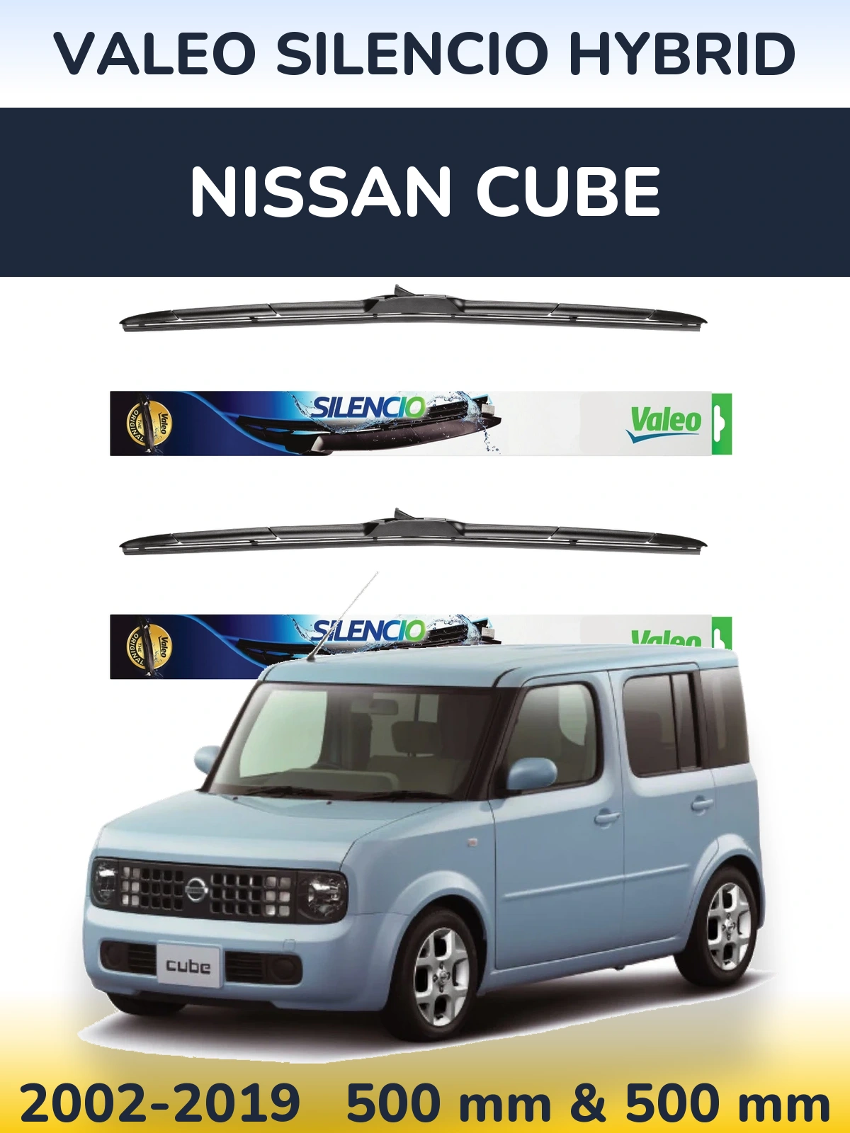 Torkarblad Valeo Silencio Hybrid för Nissan Cube