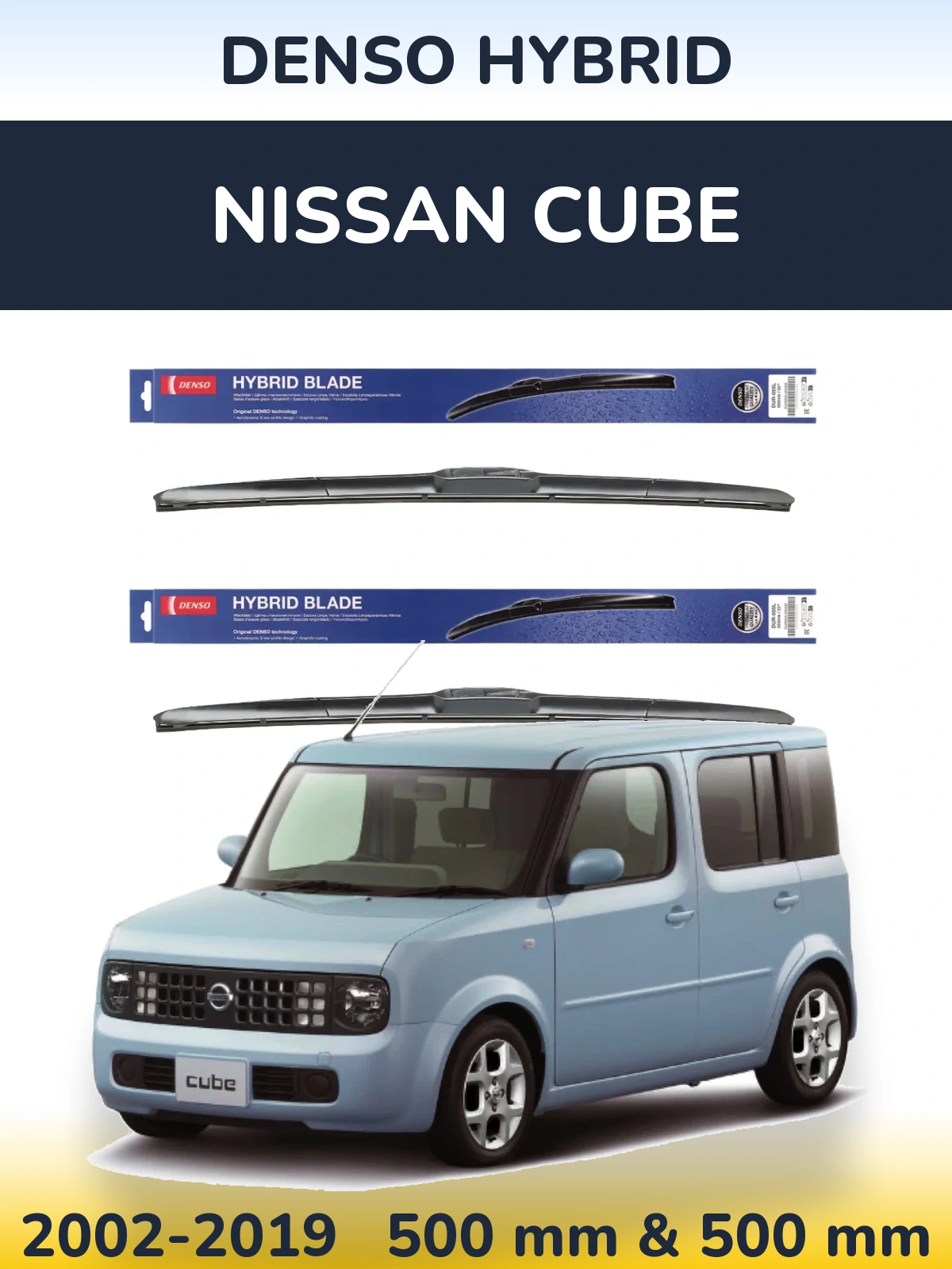 Torkarblad Denso Hybrid för Nissan Cube