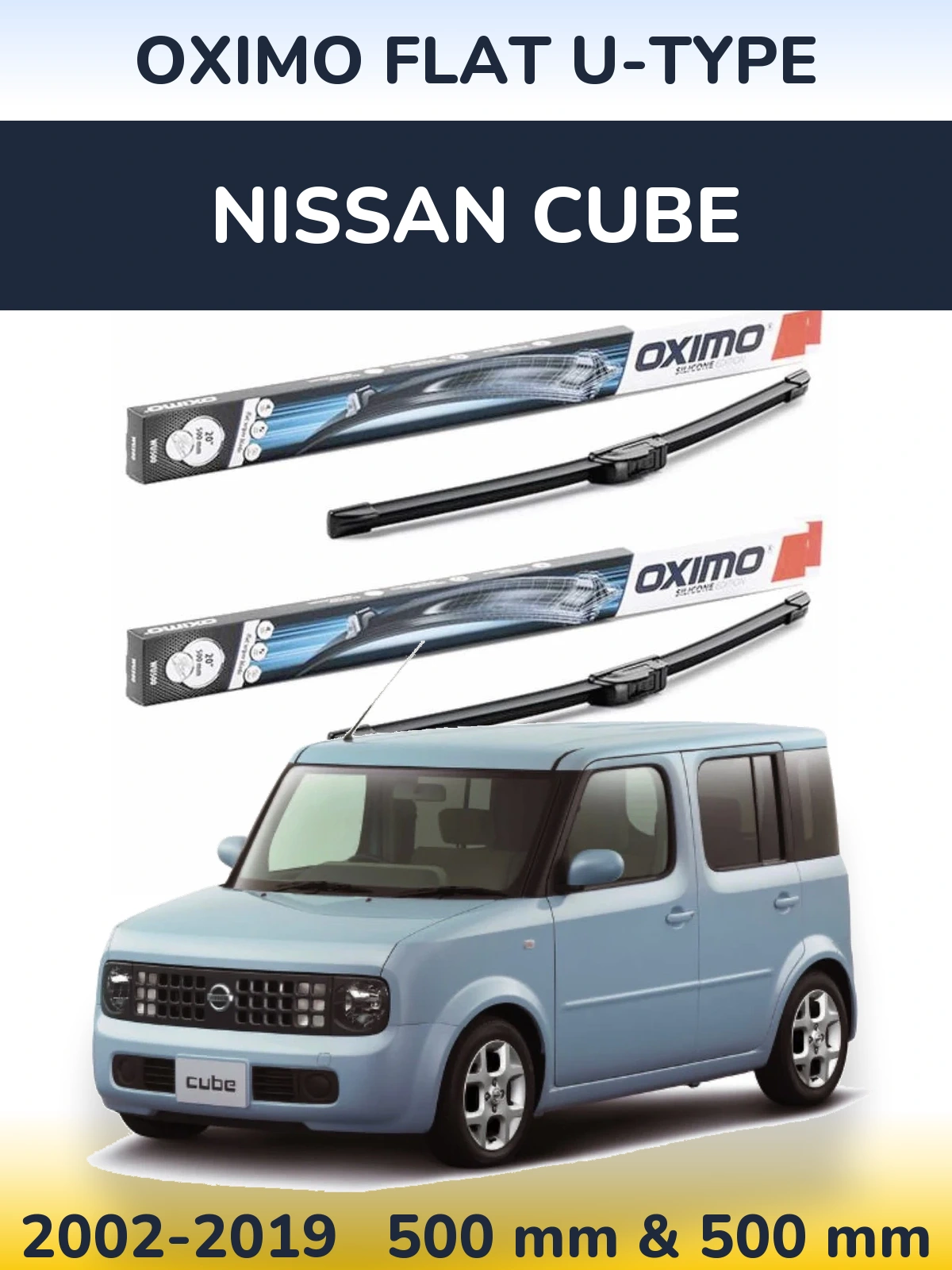Torkarblad Oximo Flat U-type för Nissan Cube