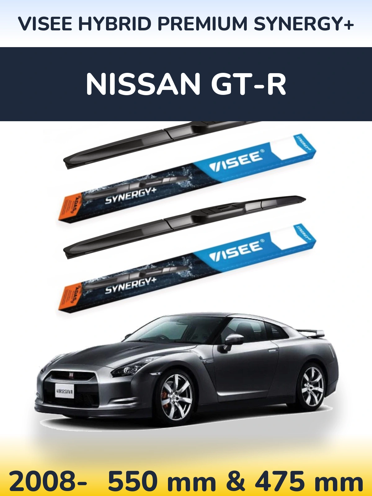 Torkarblad VISEE HYBRID PREMIUM SYNERGY+ för Nissan GT-R