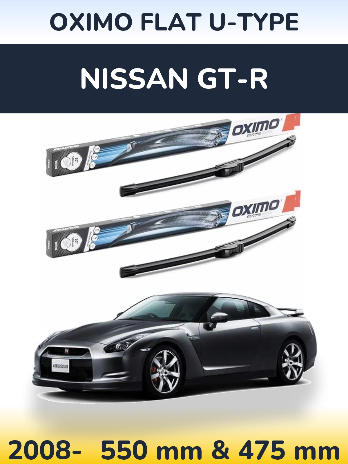 Torkarblad Oximo Flat U-type för Nissan GT-R