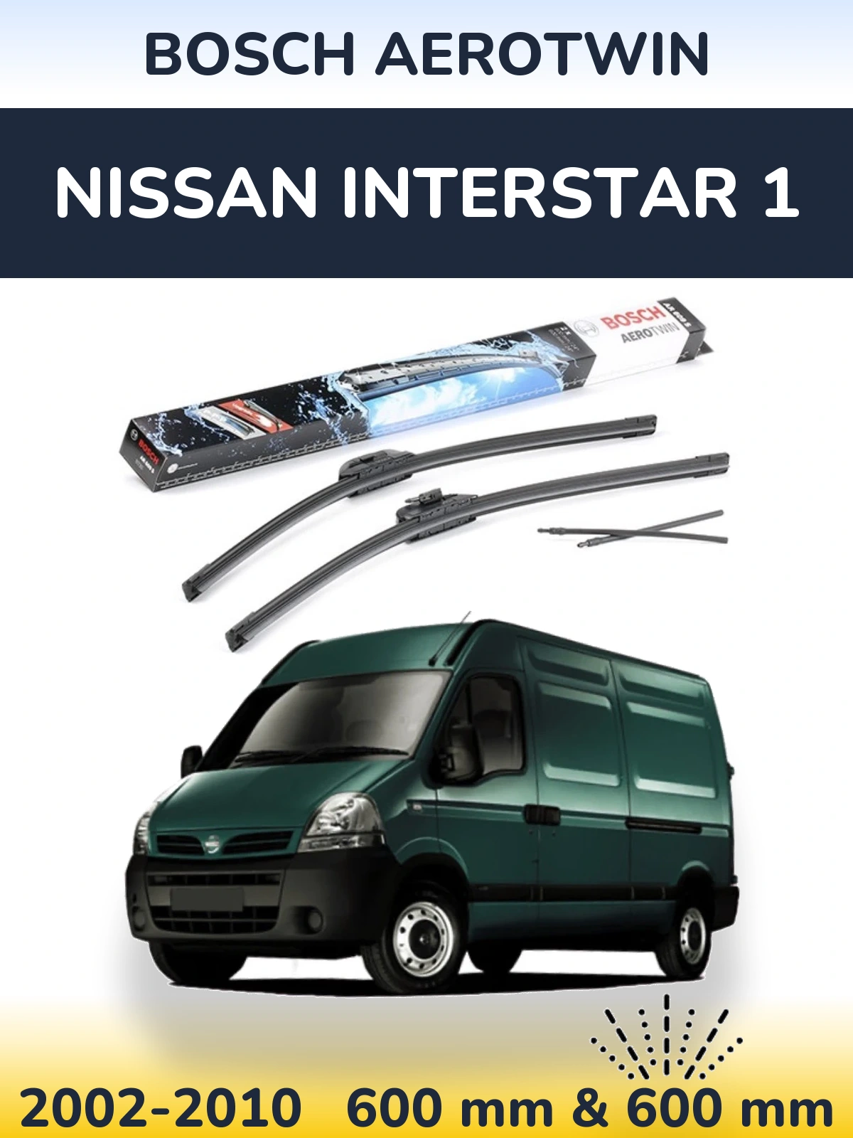 Torkarblad BOSCH AeroTwin för Nissan Interstar 1