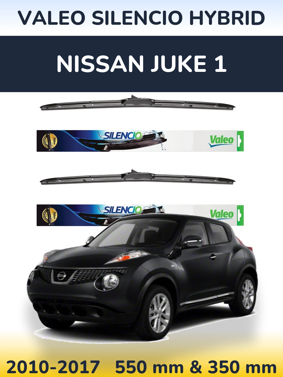 Torkarblad Valeo Silencio Hybrid för Nissan Juke 1