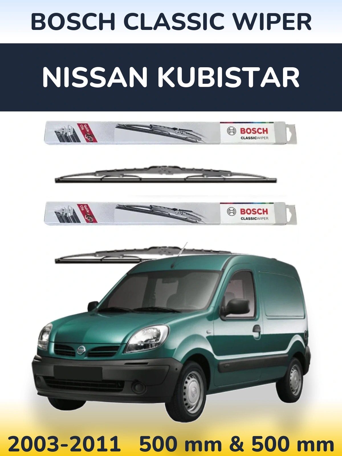 Torkarblad BOSCH Classic Wiper för Nissan Kubistar
