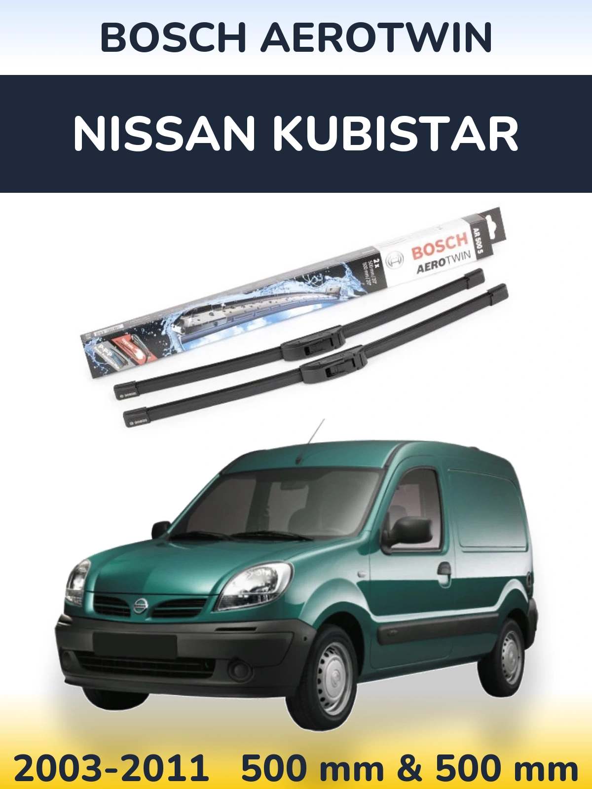 Torkarblad BOSCH AeroTwin för Nissan Kubistar