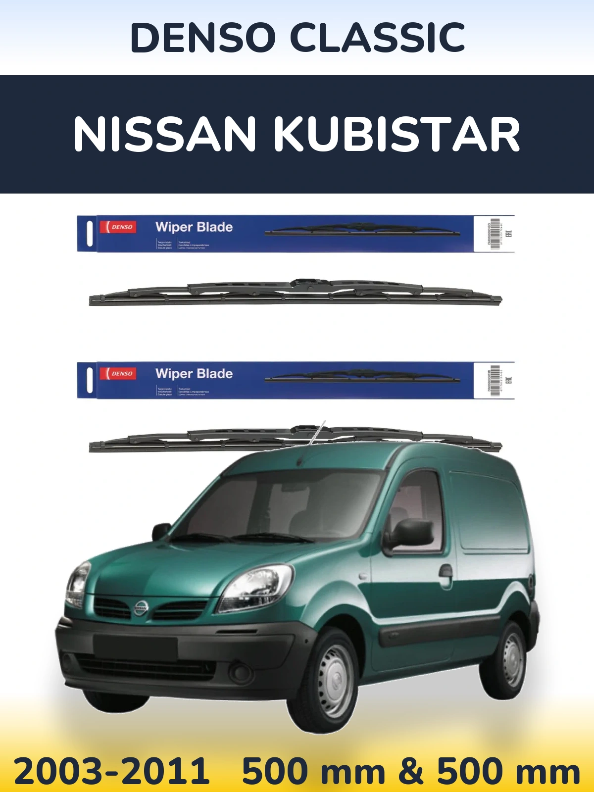 Torkarblad Denso Classic för Nissan Kubistar
