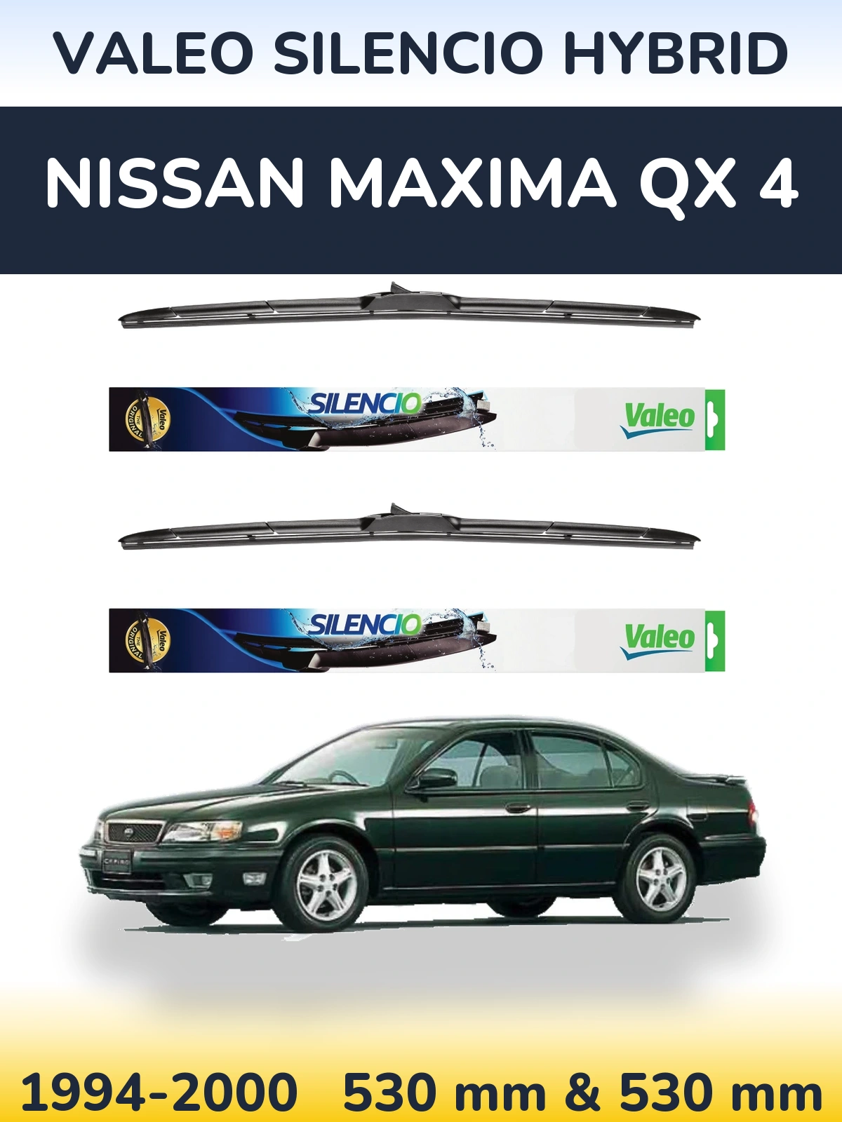 Torkarblad Valeo Silencio Hybrid för Nissan Maxima QX 4