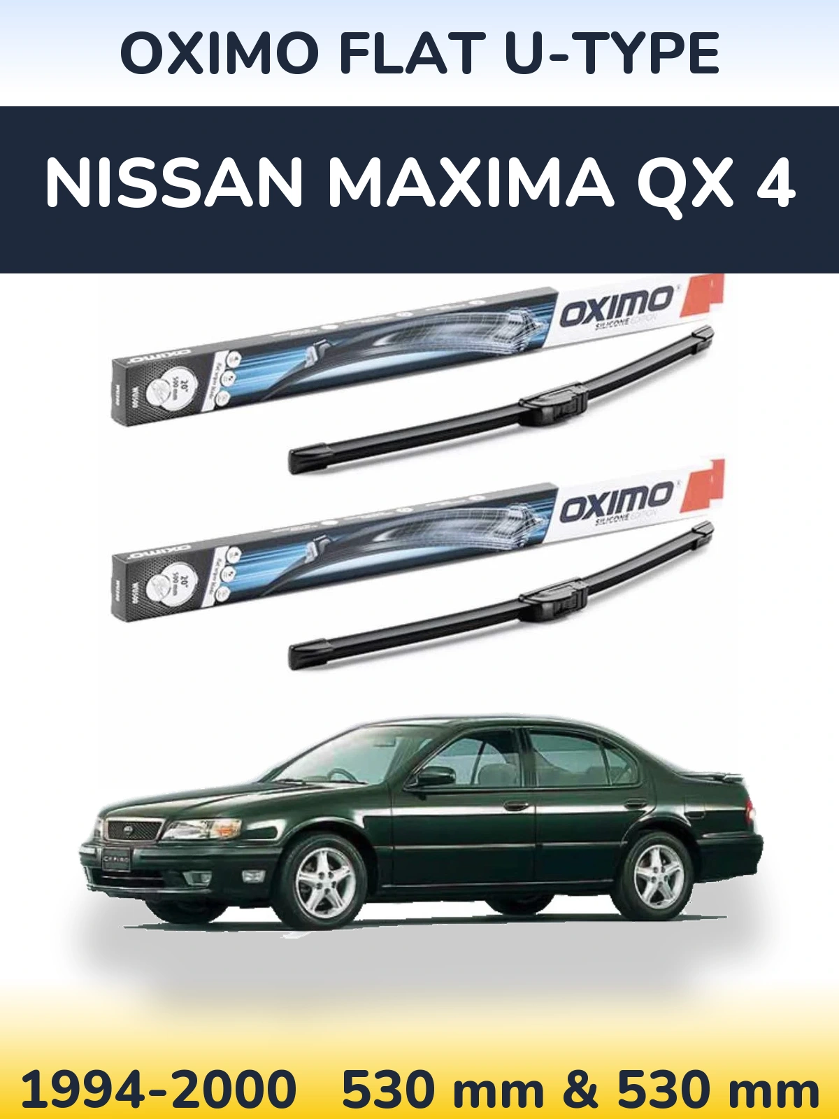 Torkarblad Oximo Flat U-type för Nissan Maxima QX 4