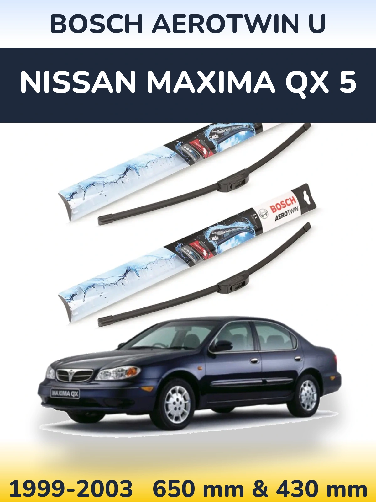 Torkarblad BOSCH AeroTwin U för Nissan Maxima QX 5