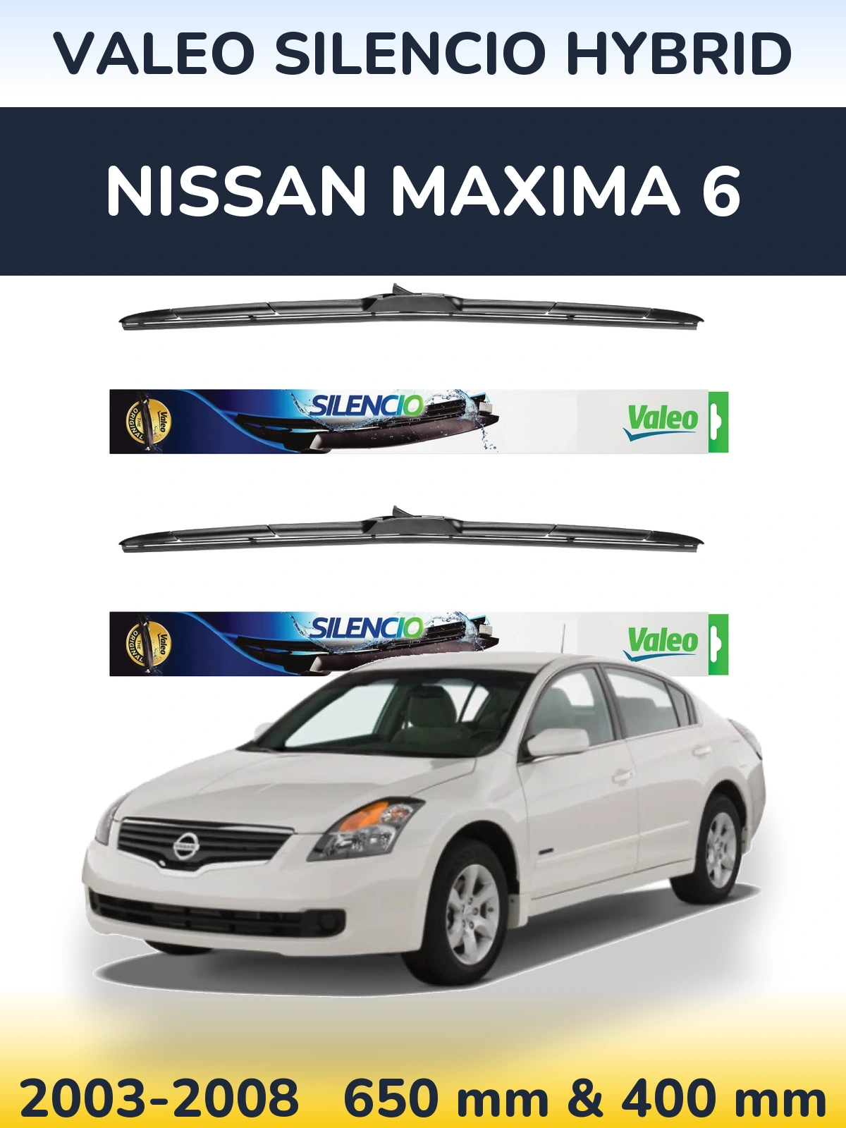 Torkarblad Valeo Silencio Hybrid för Nissan Maxima 6