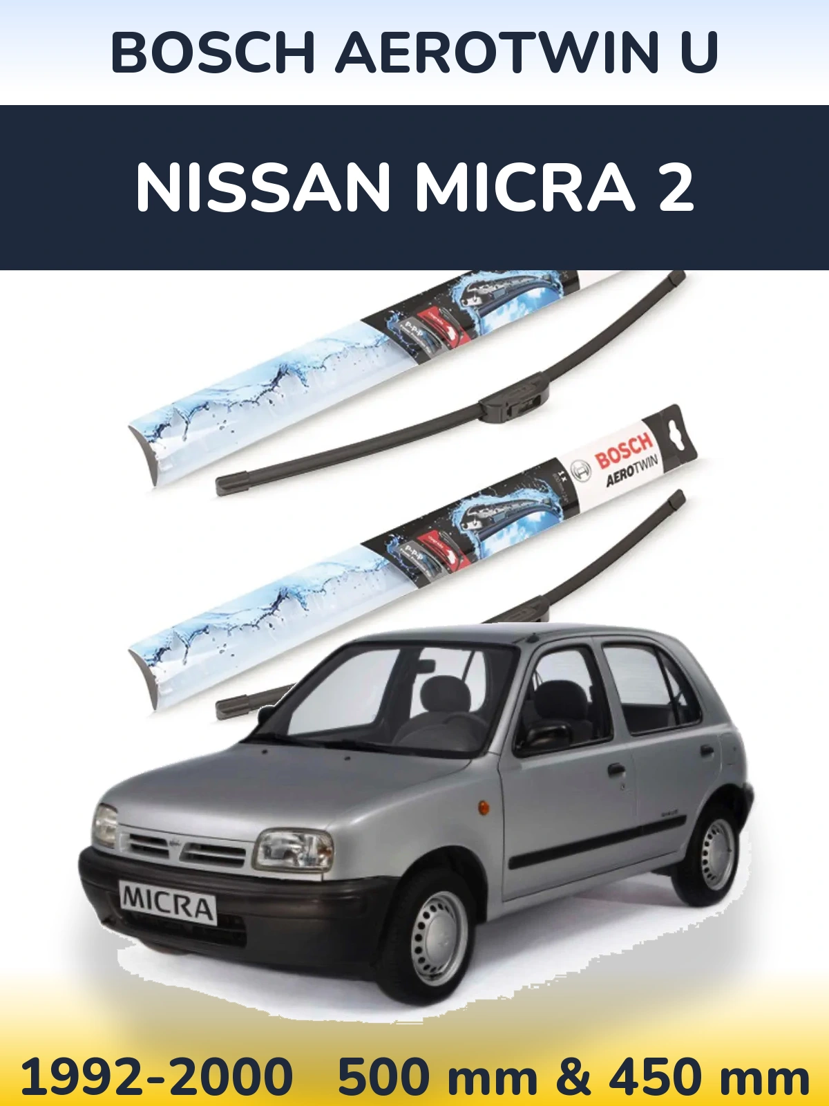 Torkarblad BOSCH AeroTwin U för Nissan Micra 2