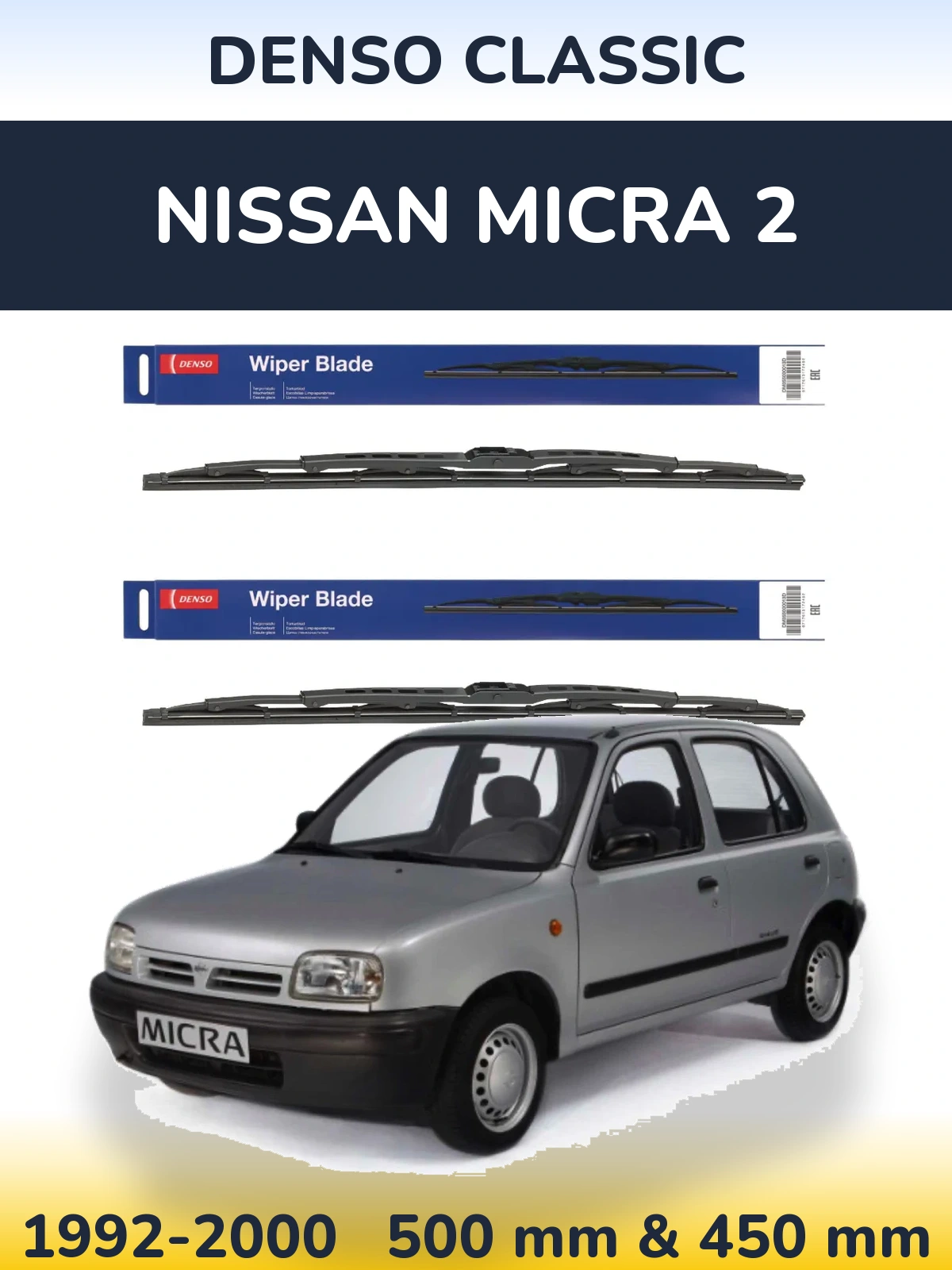 Torkarblad Denso Classic för Nissan Micra 2