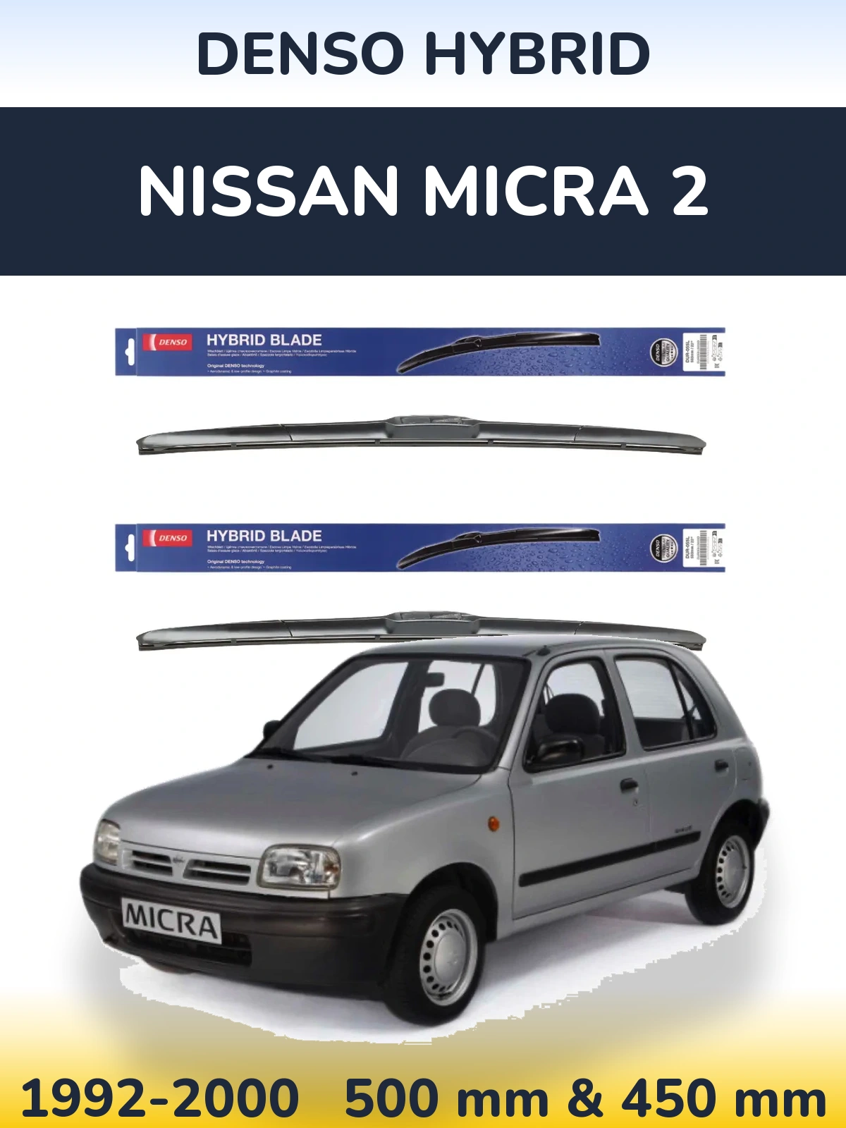 Torkarblad Denso Hybrid för Nissan Micra 2