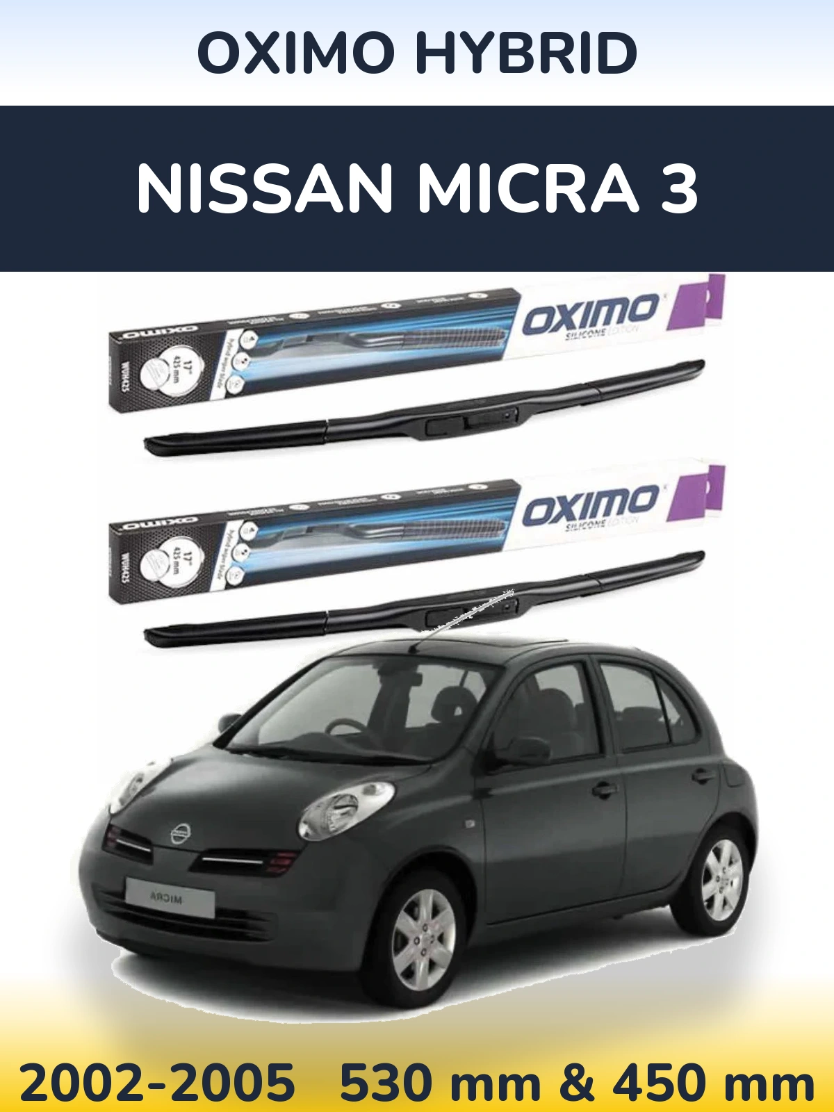 Torkarblad Oximo Hybrid för Nissan Micra 3