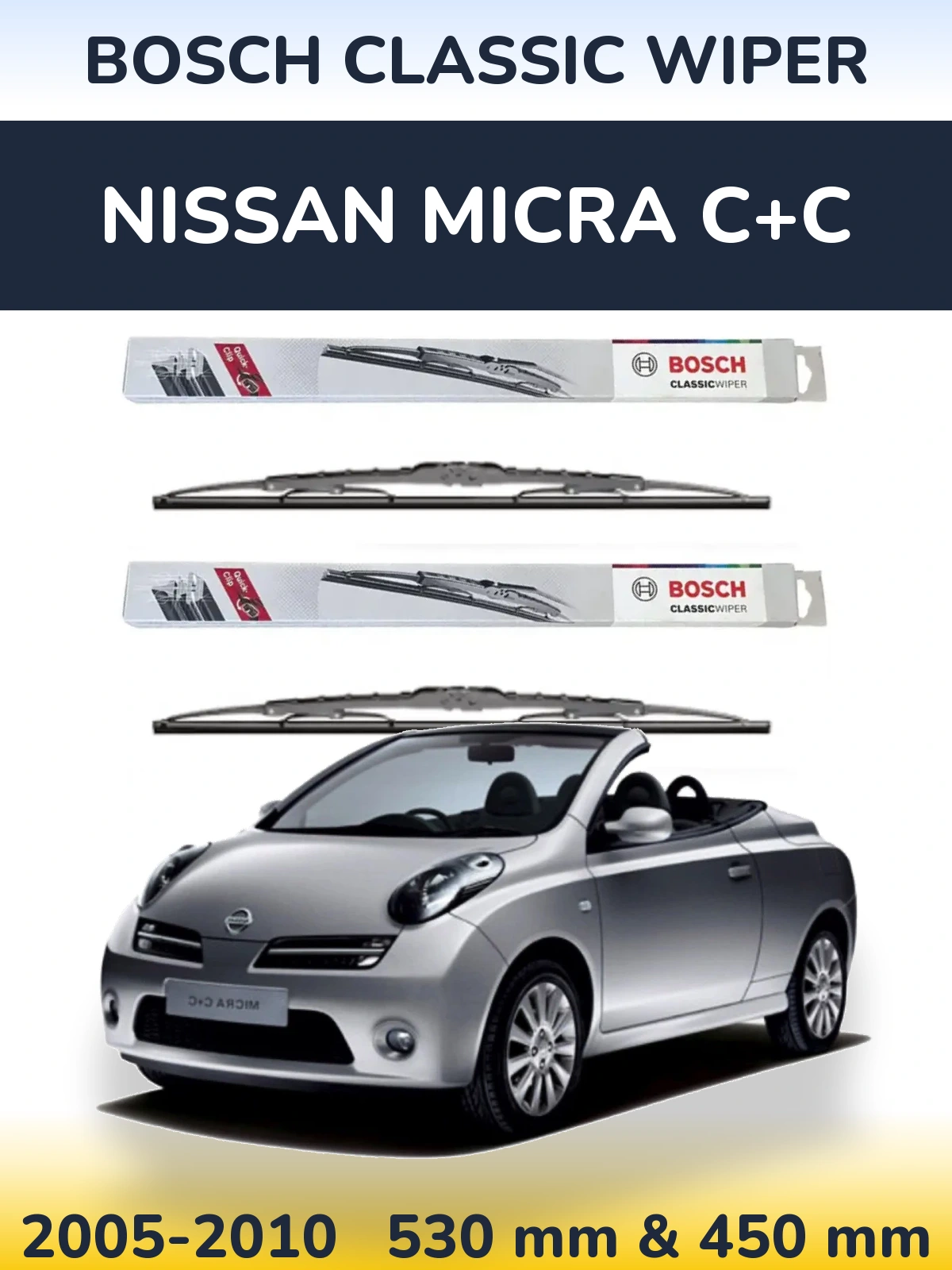 Torkarblad BOSCH Classic Wiper för Nissan Micra C+C