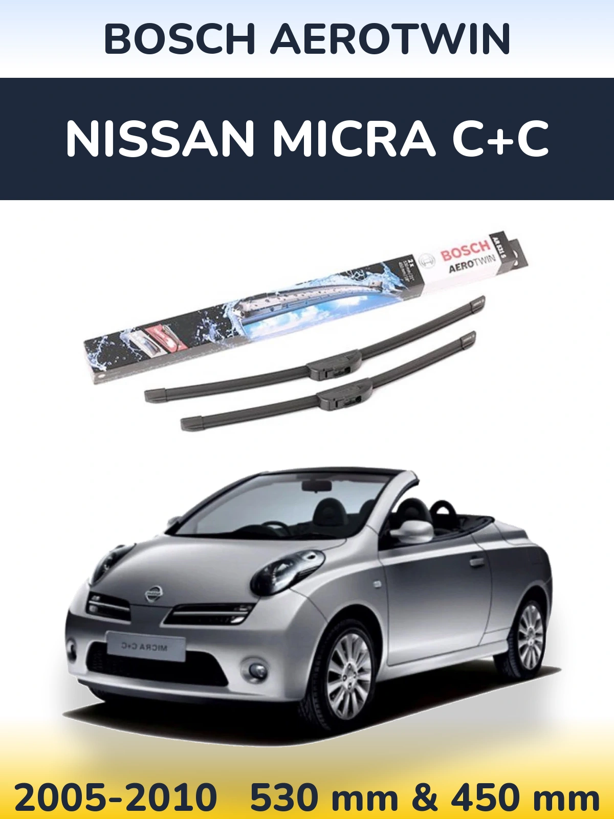 Torkarblad BOSCH AeroTwin för Nissan Micra C+C