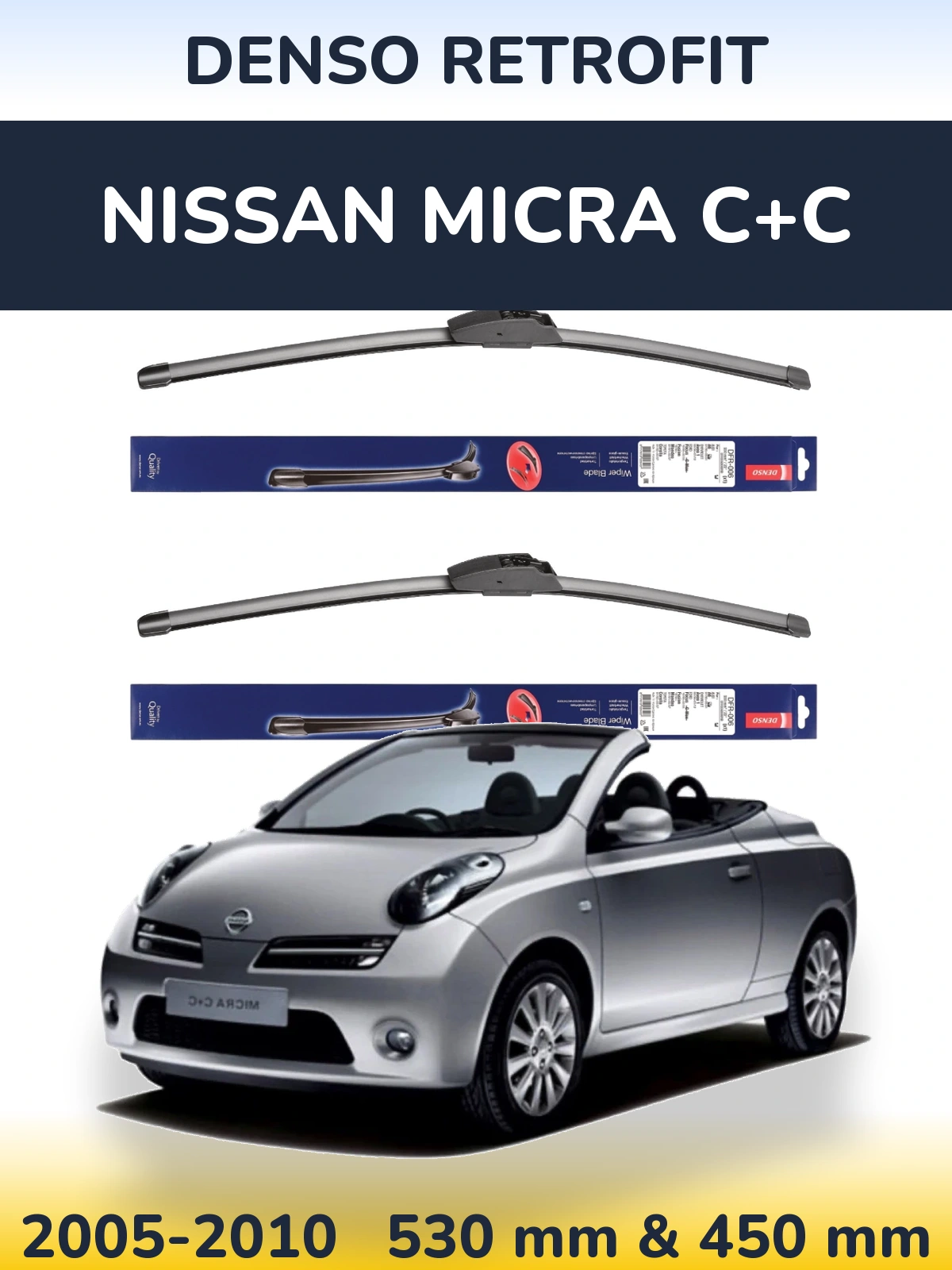 Torkarblad Denso Retrofit för Nissan Micra C+C