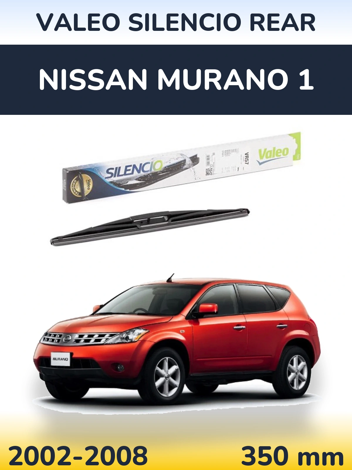 Rear wiper blade Valeo Silencio Rear 345 mm for Nissan Murano 1 2002-2008
