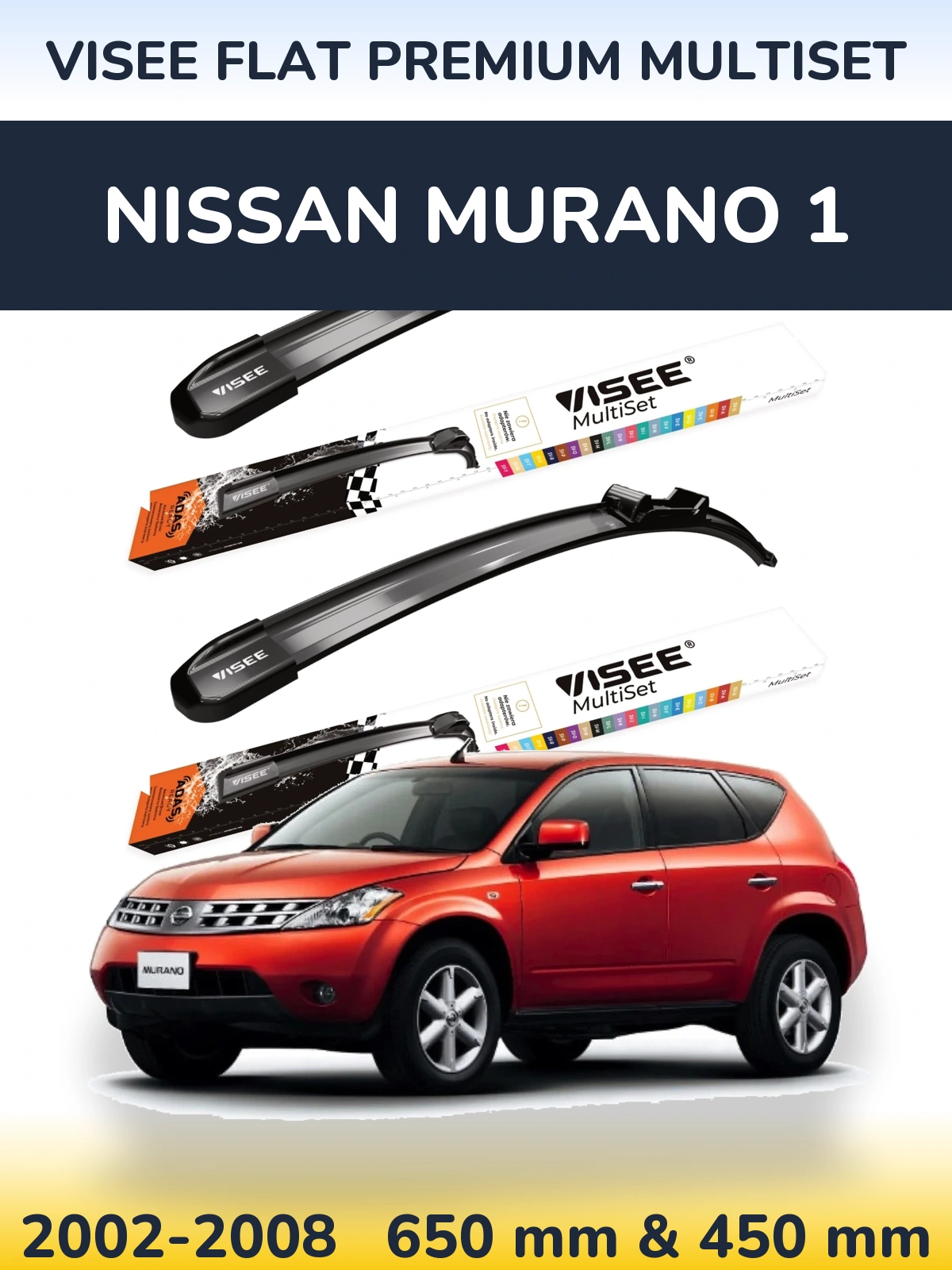 Torkarblad VISEE FLAT PREMIUM MultiSet för Nissan Murano 1
