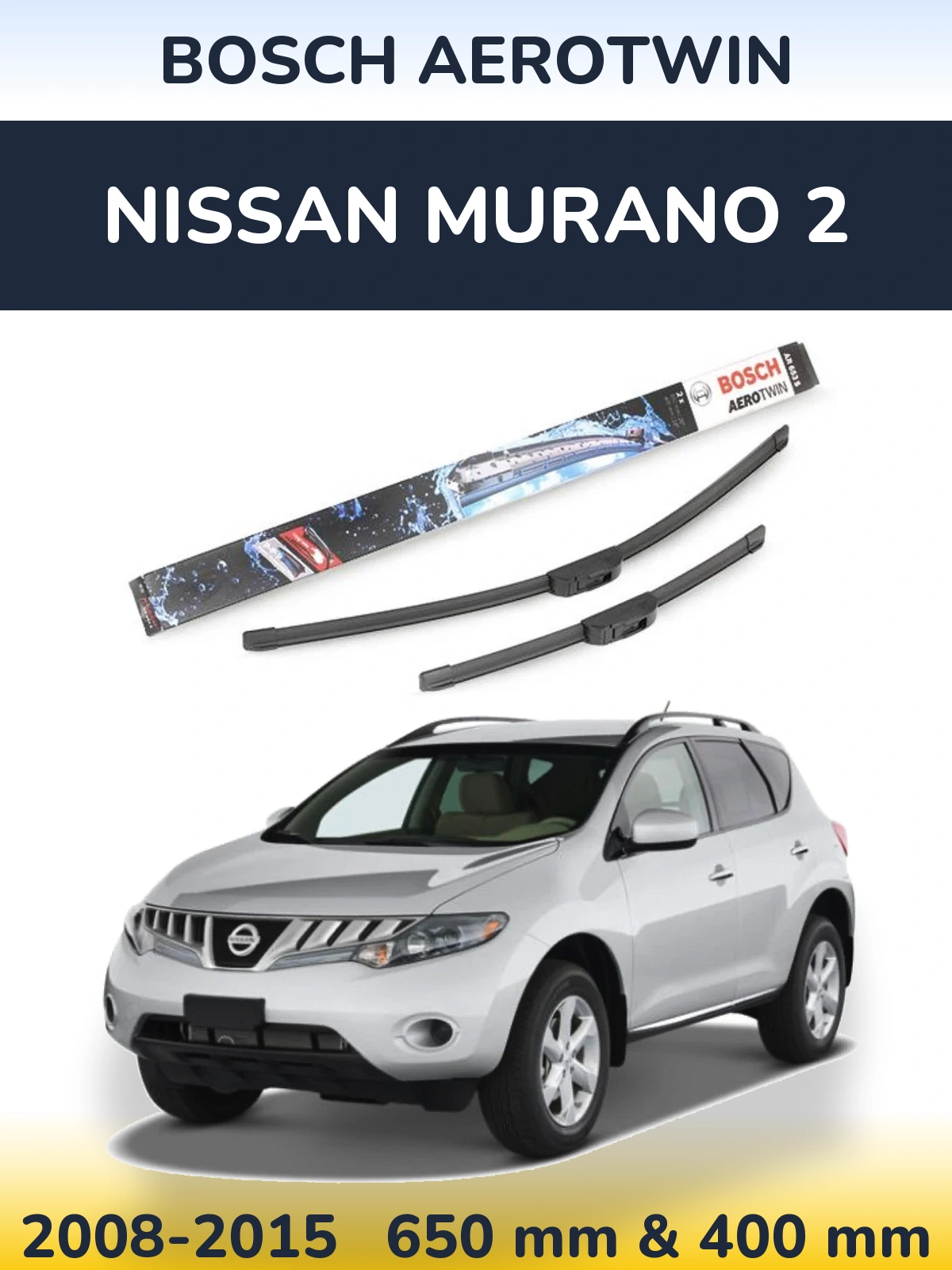 Torkarblad BOSCH AeroTwin för Nissan Murano 2