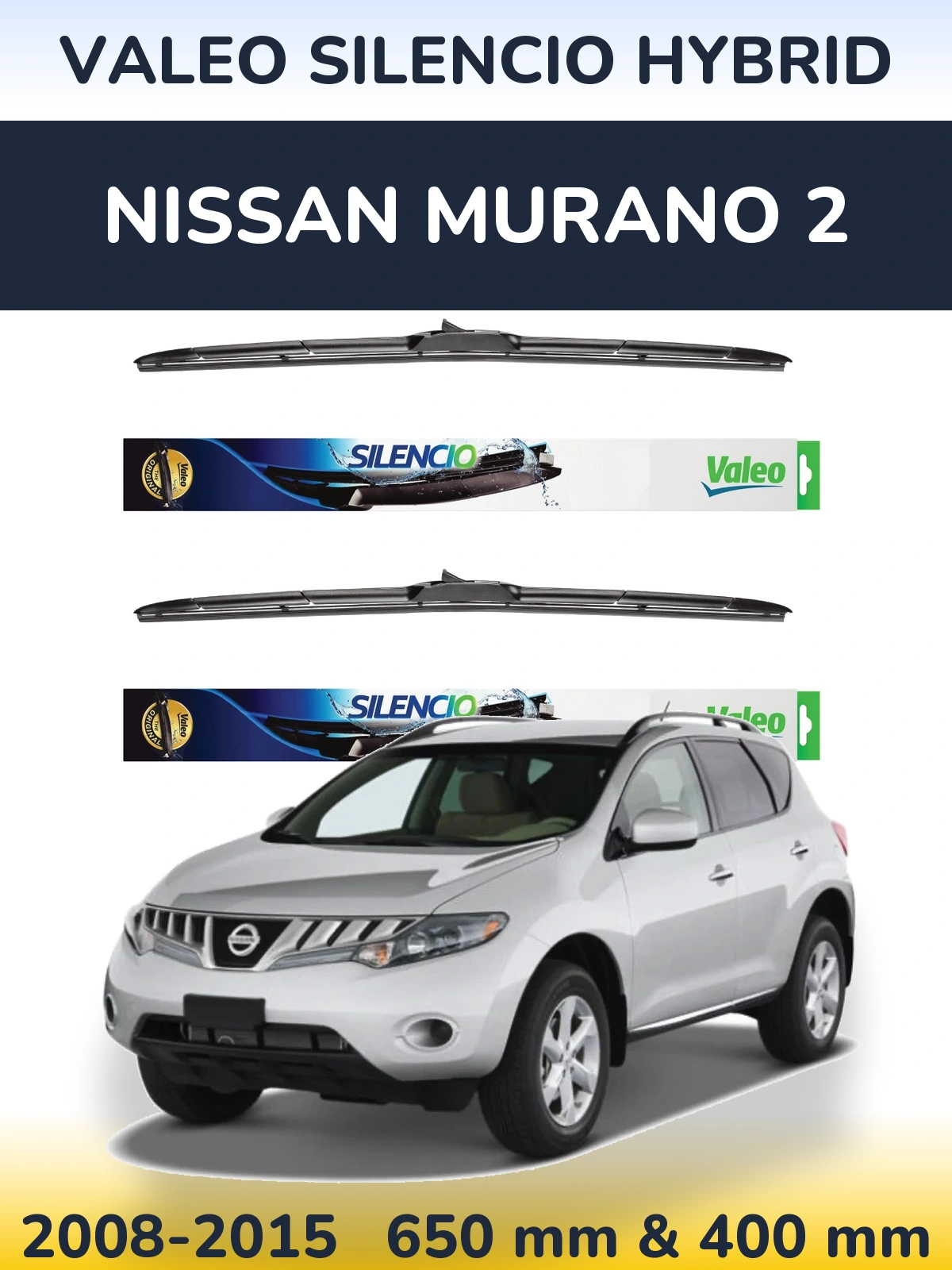 Torkarblad Valeo Silencio Hybrid för Nissan Murano 2