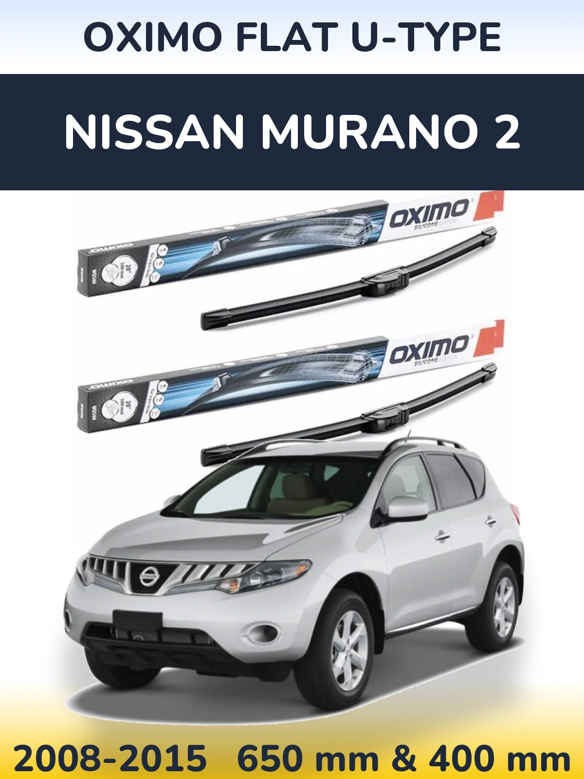 Torkarblad Oximo Flat U-type för Nissan Murano 2