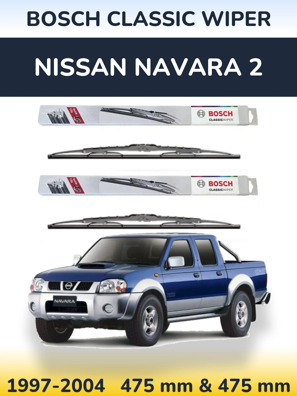 Torkarblad BOSCH Classic Wiper för Nissan Navara 2