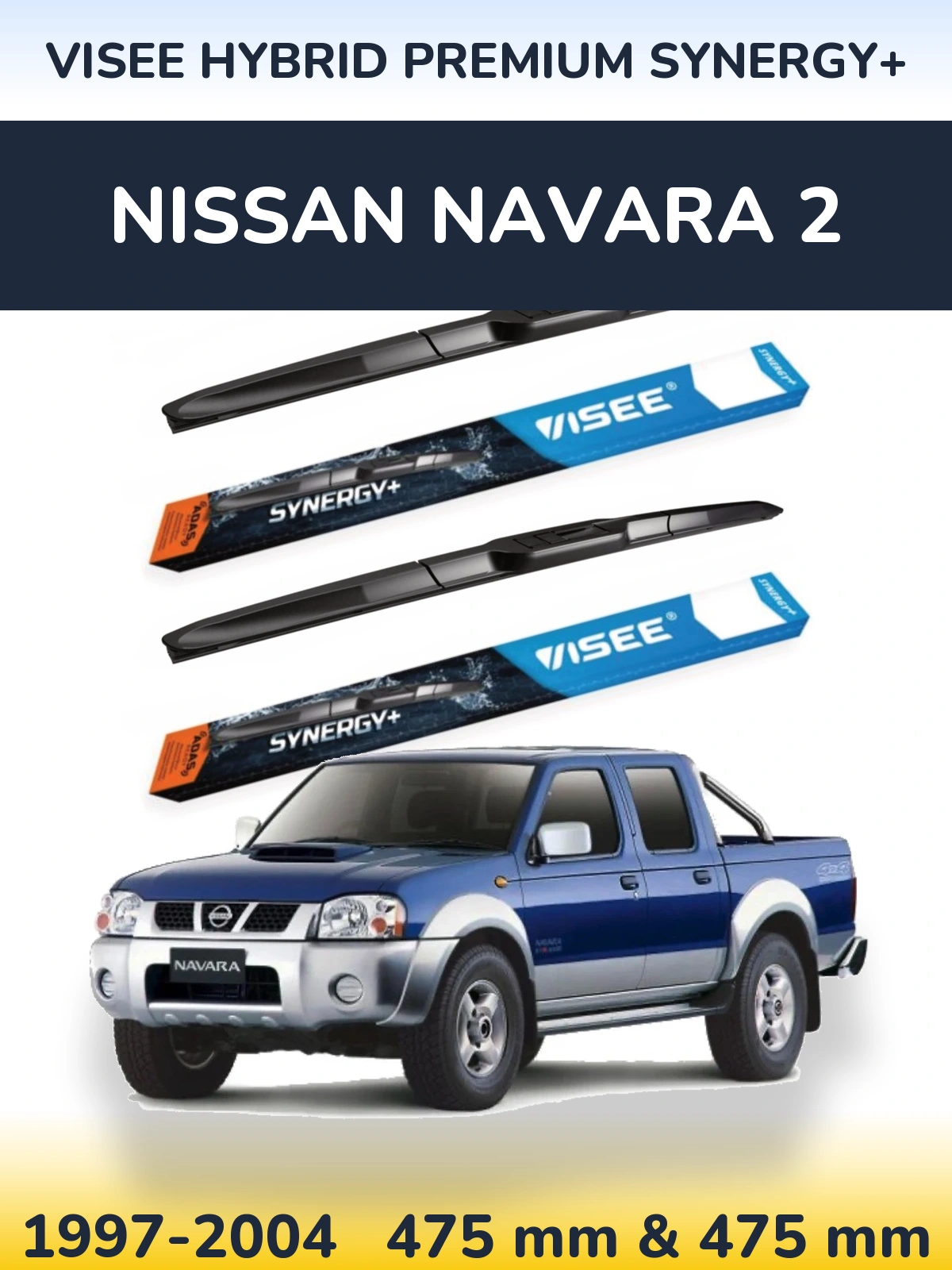 Torkarblad VISEE HYBRID PREMIUM SYNERGY+ för Nissan Navara 2