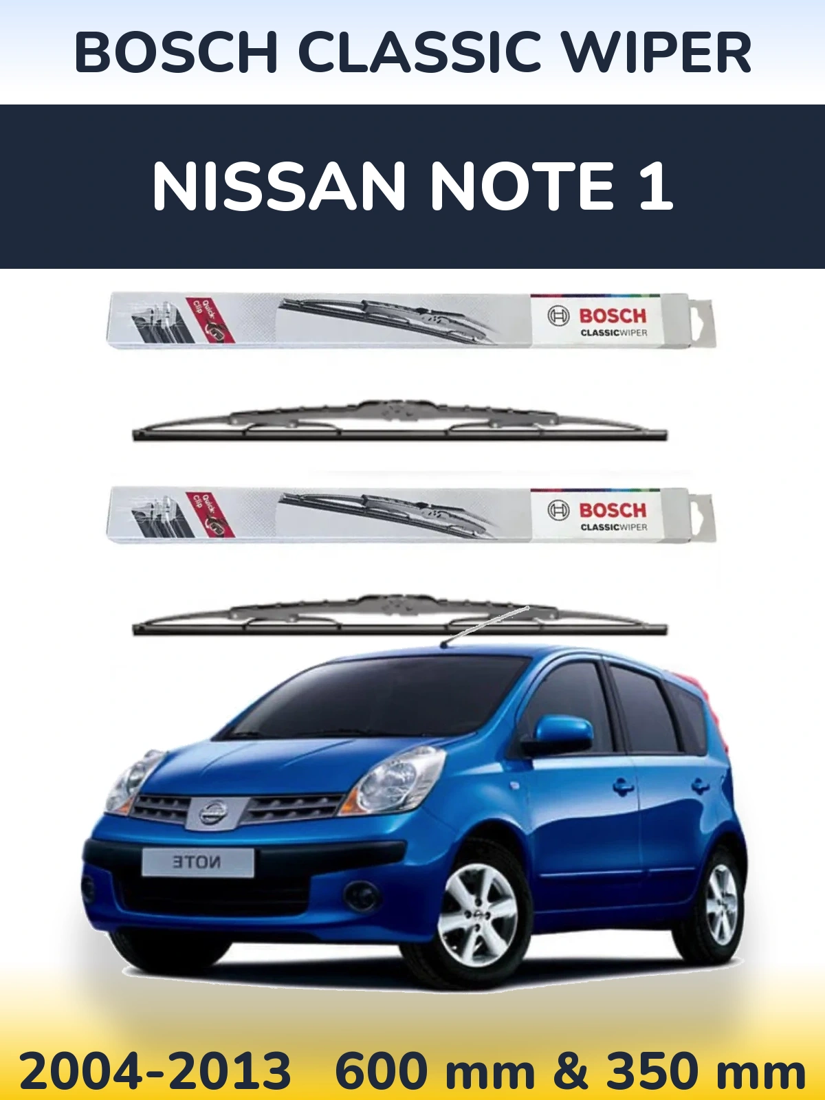 Torkarblad BOSCH Classic Wiper för Nissan Note 1