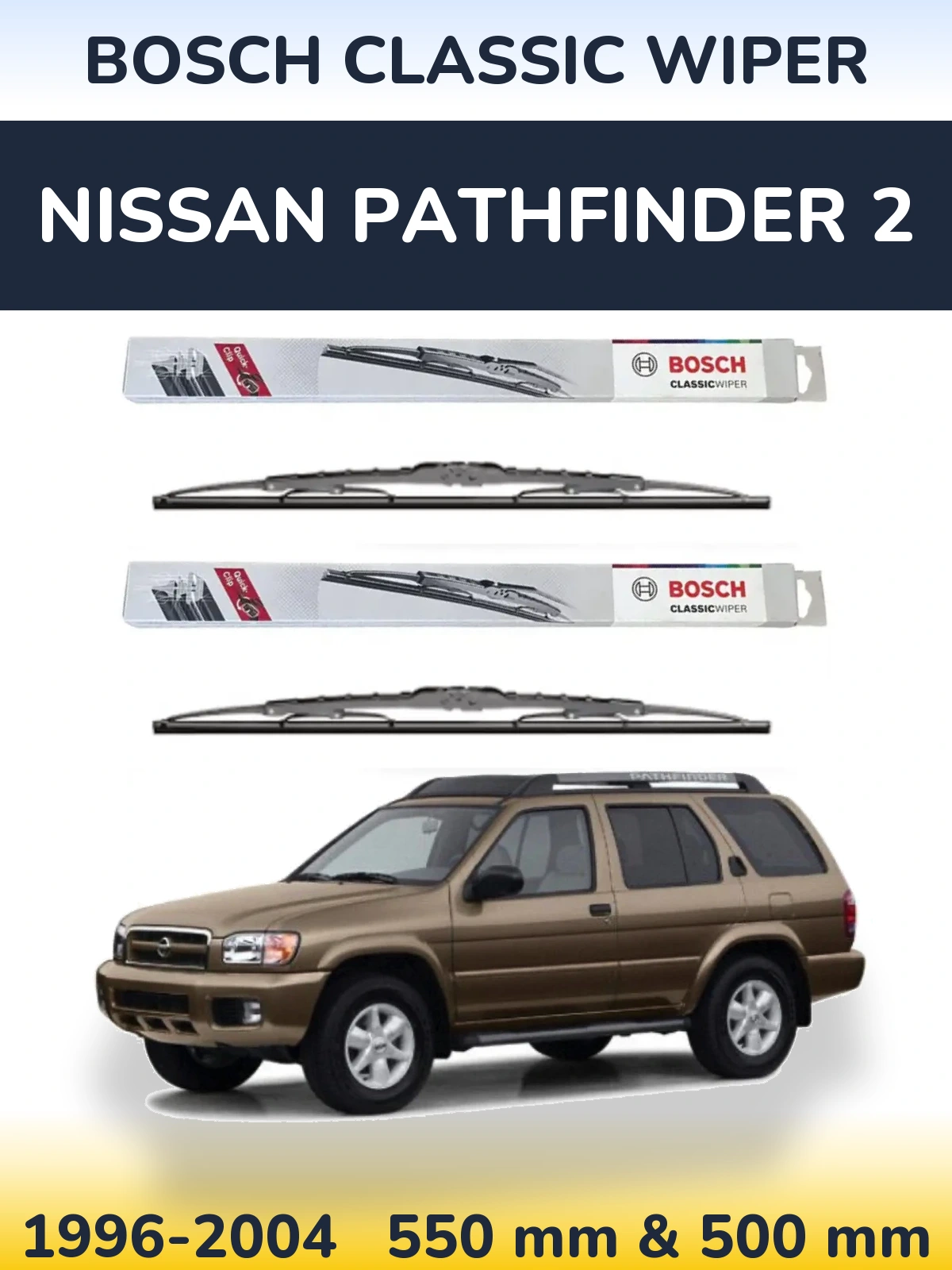 Torkarblad BOSCH Classic Wiper för Nissan Pathfinder 2