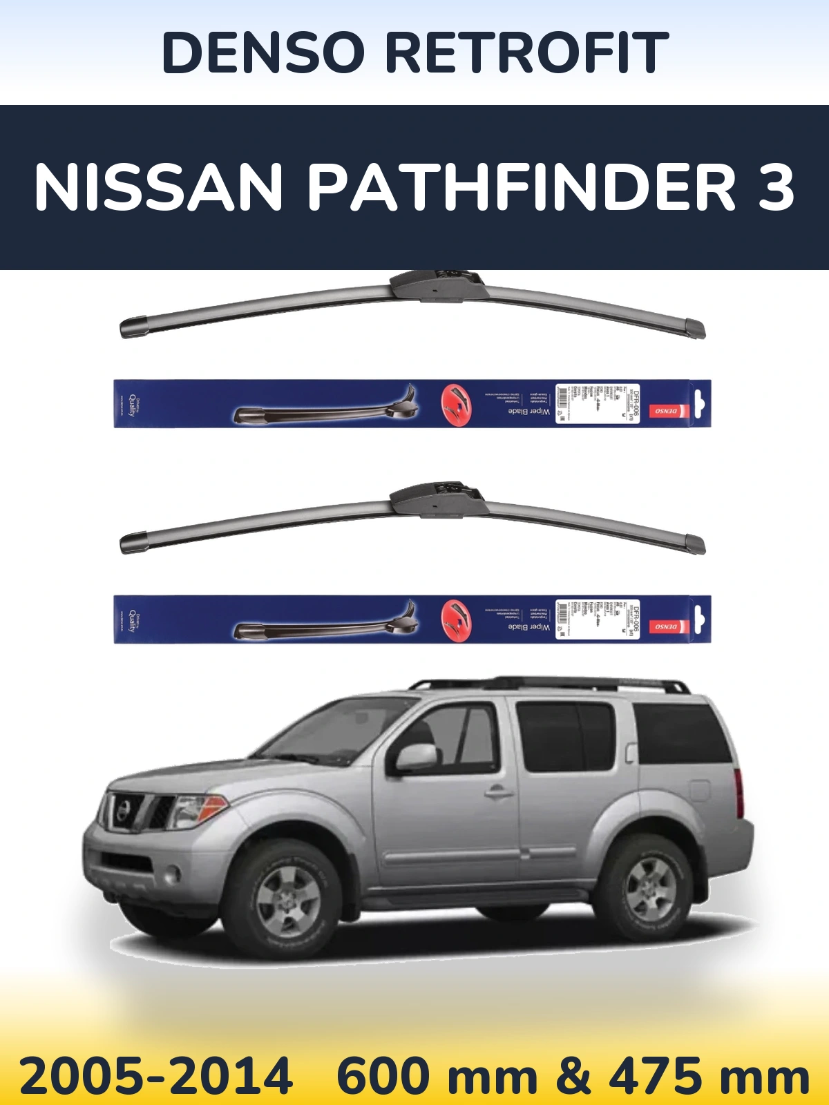 Torkarblad Denso Retrofit för Nissan Pathfinder 3
