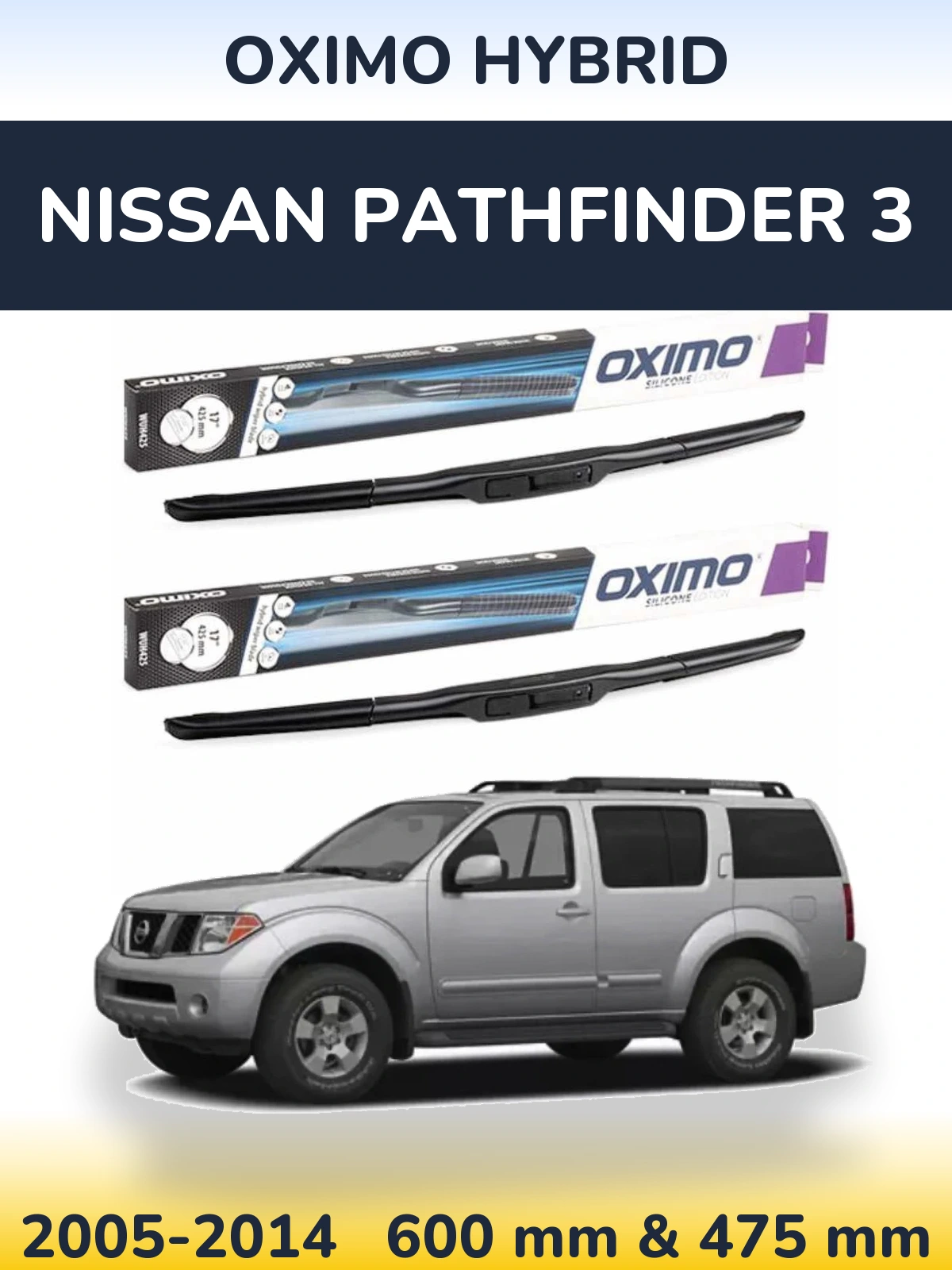 Torkarblad Oximo Hybrid för Nissan Pathfinder 3