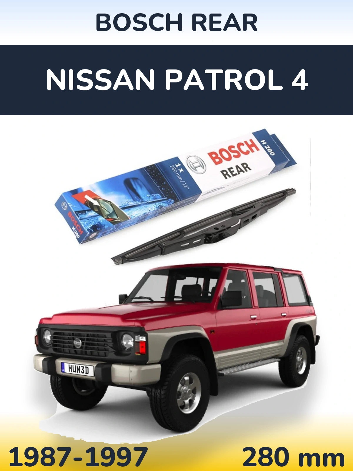Torkarblad BOSCH Rear för Nissan Patrol 4