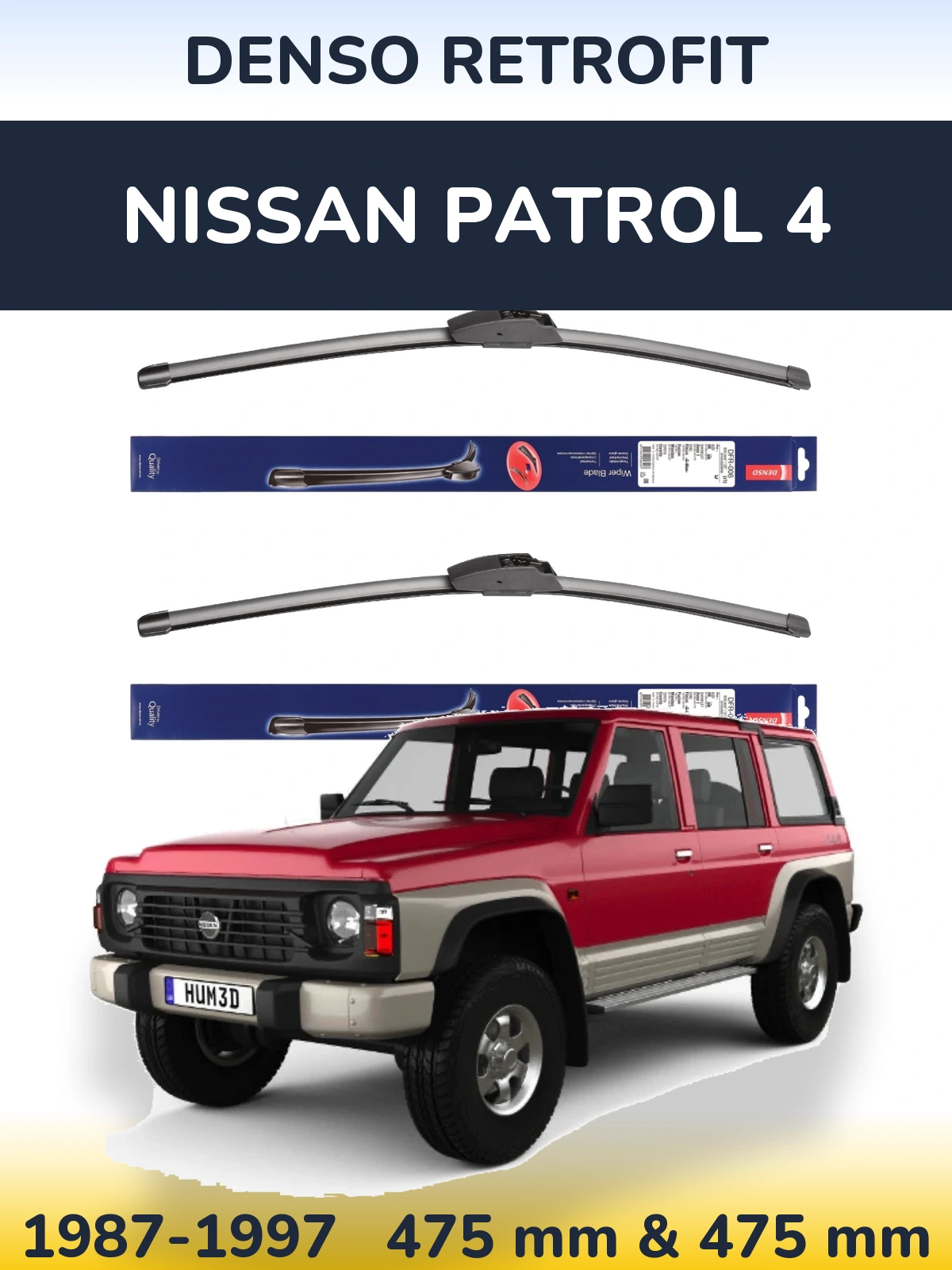 Torkarblad Denso Retrofit för Nissan Patrol 4