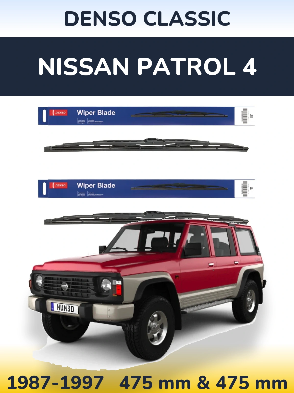 Torkarblad Denso Classic för Nissan Patrol 4