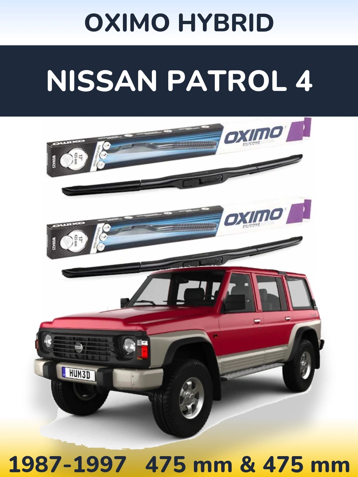 Torkarblad Oximo Hybrid för Nissan Patrol 4